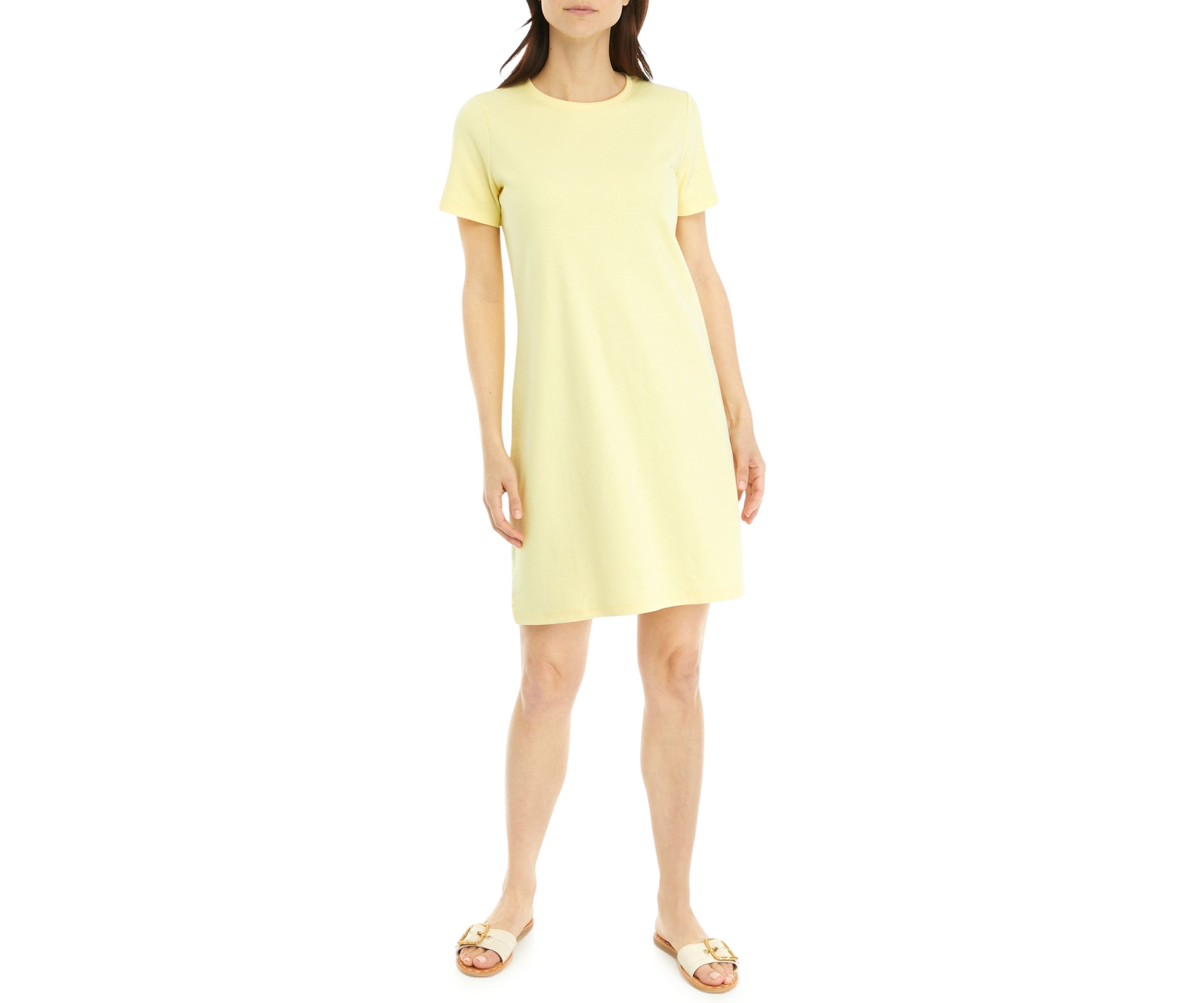 Womens Short Sleeve Crew Neck Dress