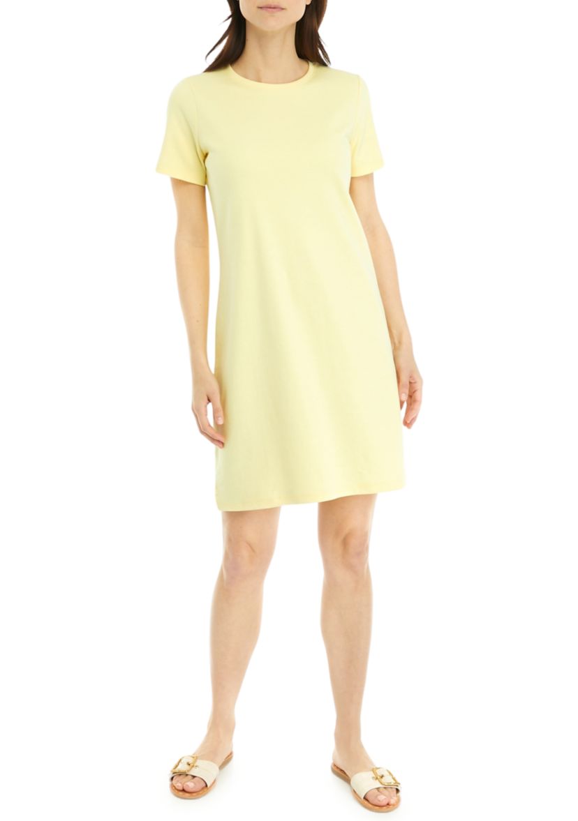 Womens Short Sleeve Crew Neck Dress