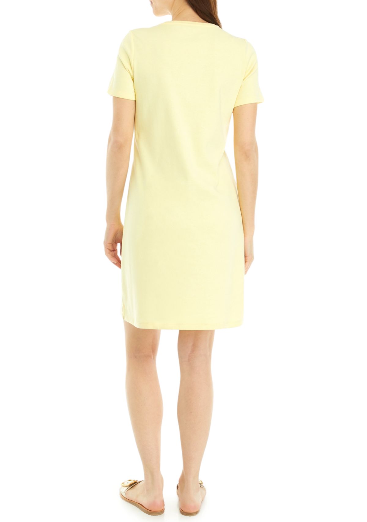 Womens Short Sleeve Crew Neck Dress