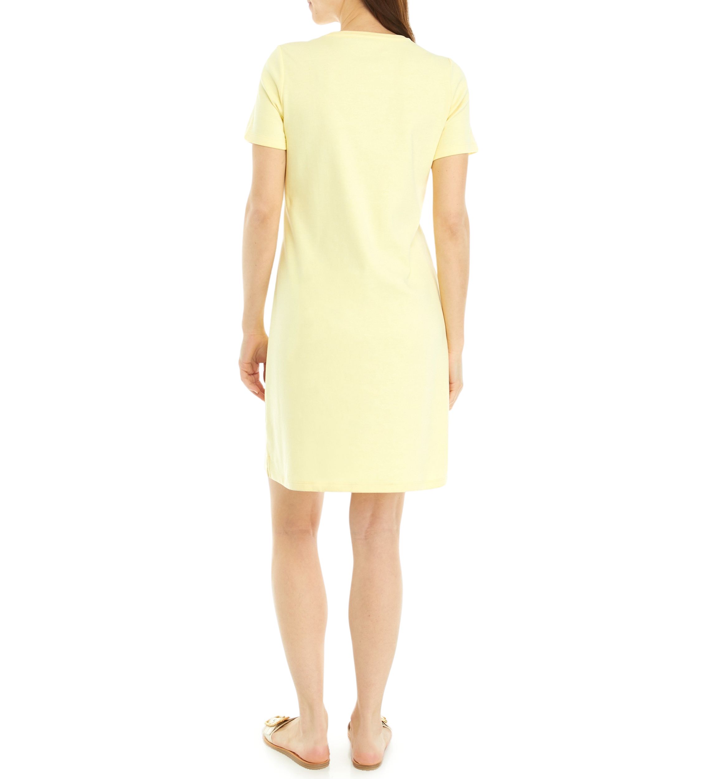 Womens Short Sleeve Crew Neck Dress
