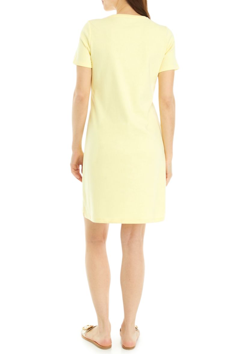 Womens Short Sleeve Crew Neck Dress