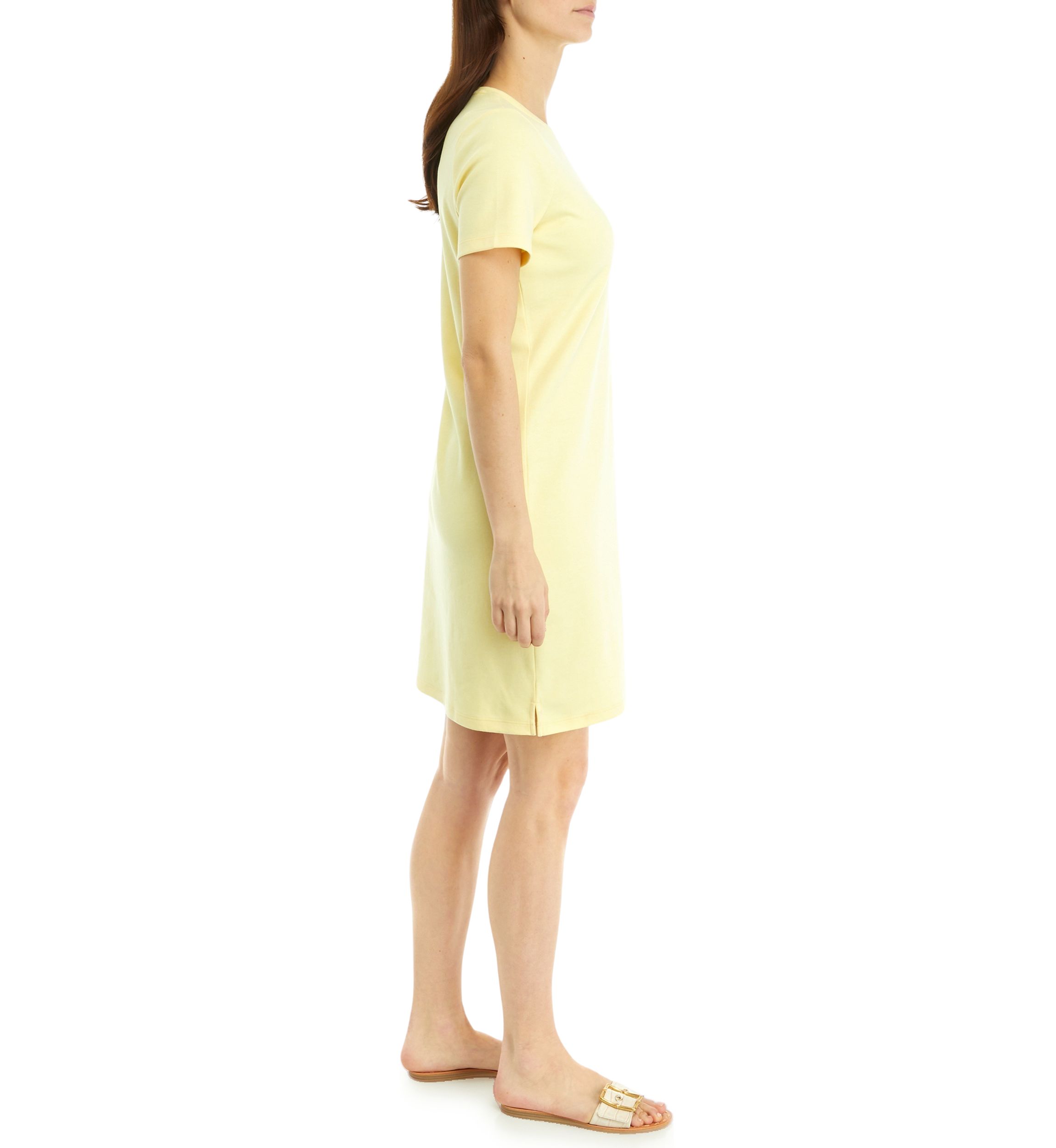 Womens Short Sleeve Crew Neck Dress