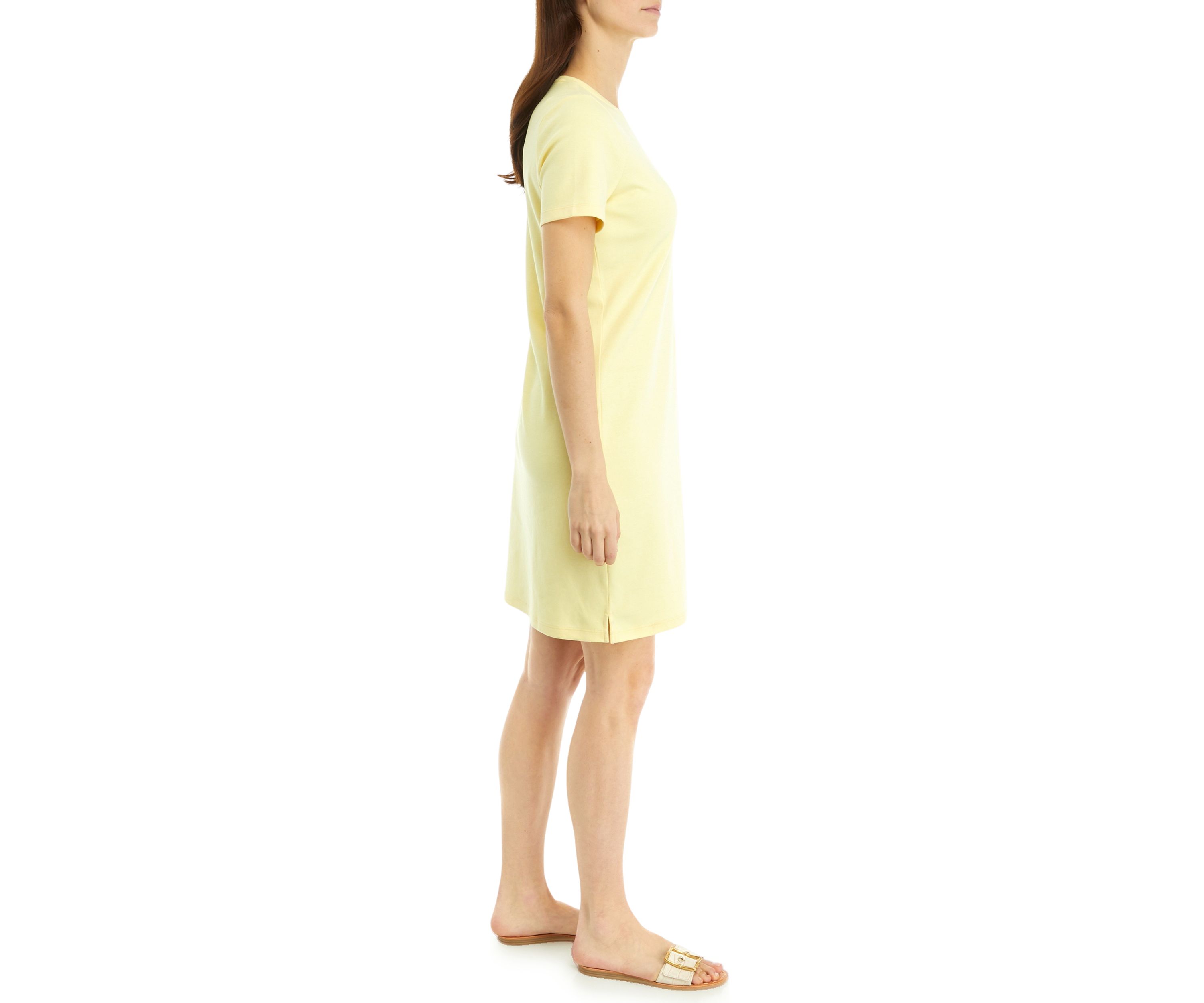 Womens Short Sleeve Crew Neck Dress