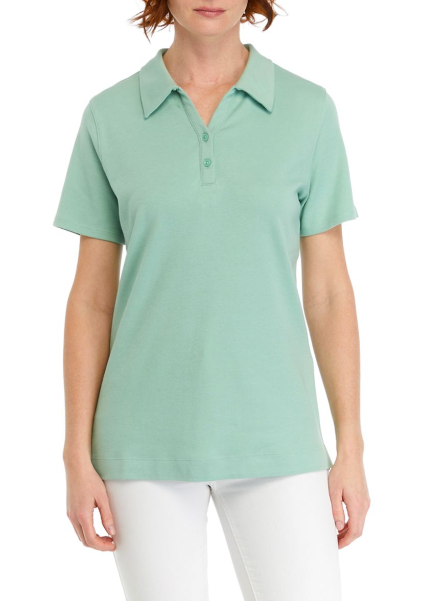 Womens Short Sleeve Fashion Polo Shirt