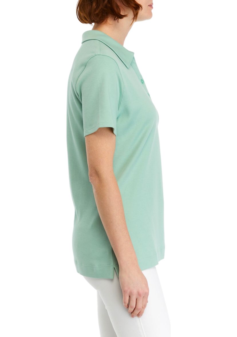 Womens Short Sleeve Fashion Polo Shirt
