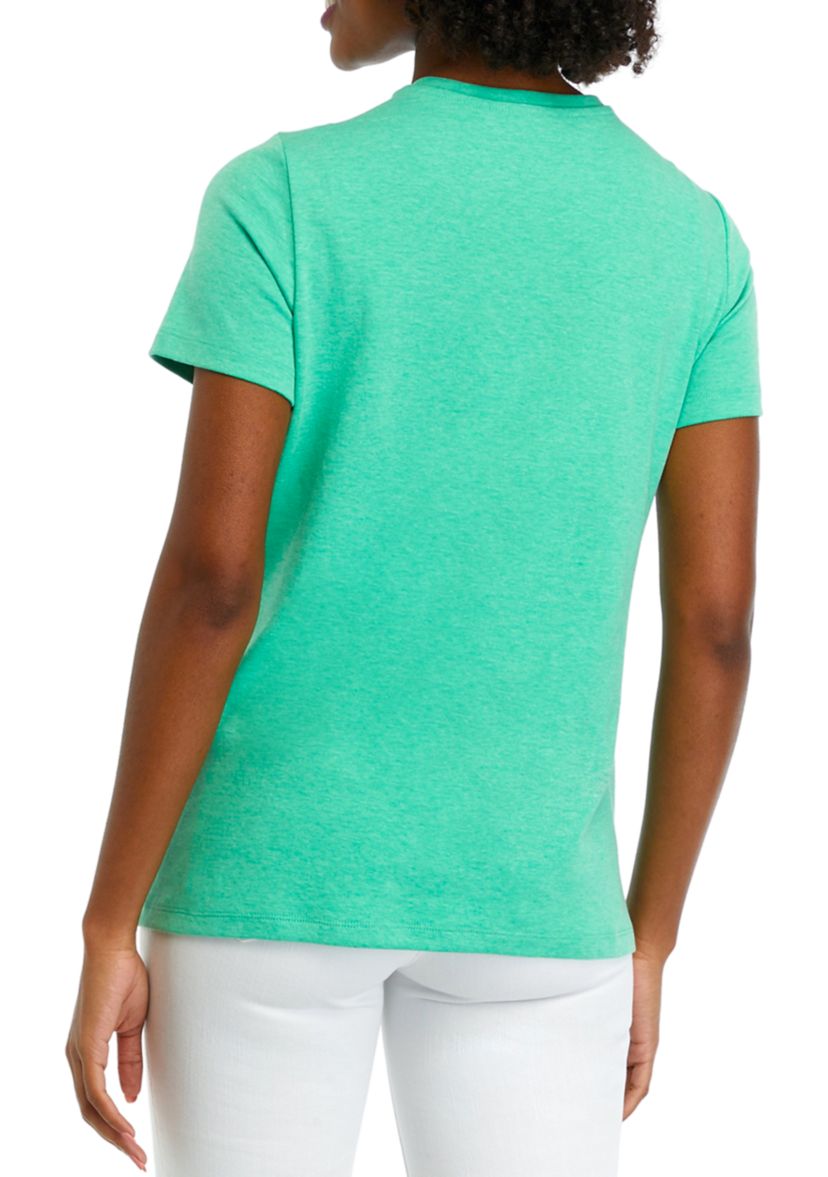 Womens V-Neck Solid Top