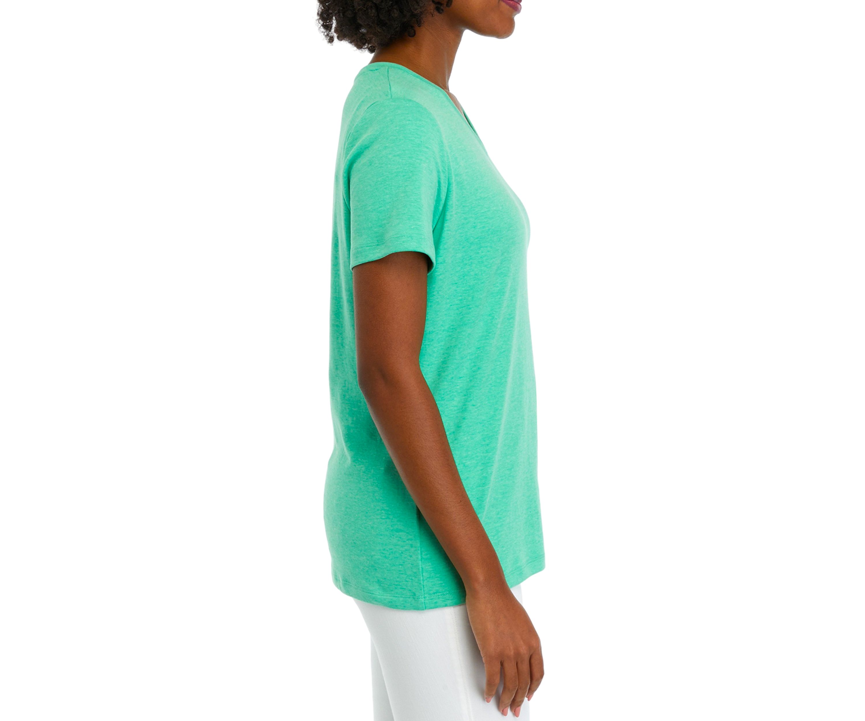 Womens V-Neck Solid Top