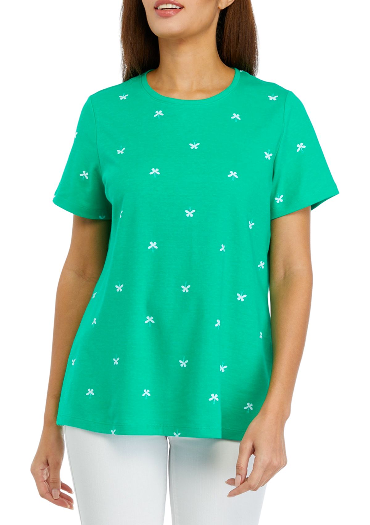Womens Short Sleeve Printed Shirt 