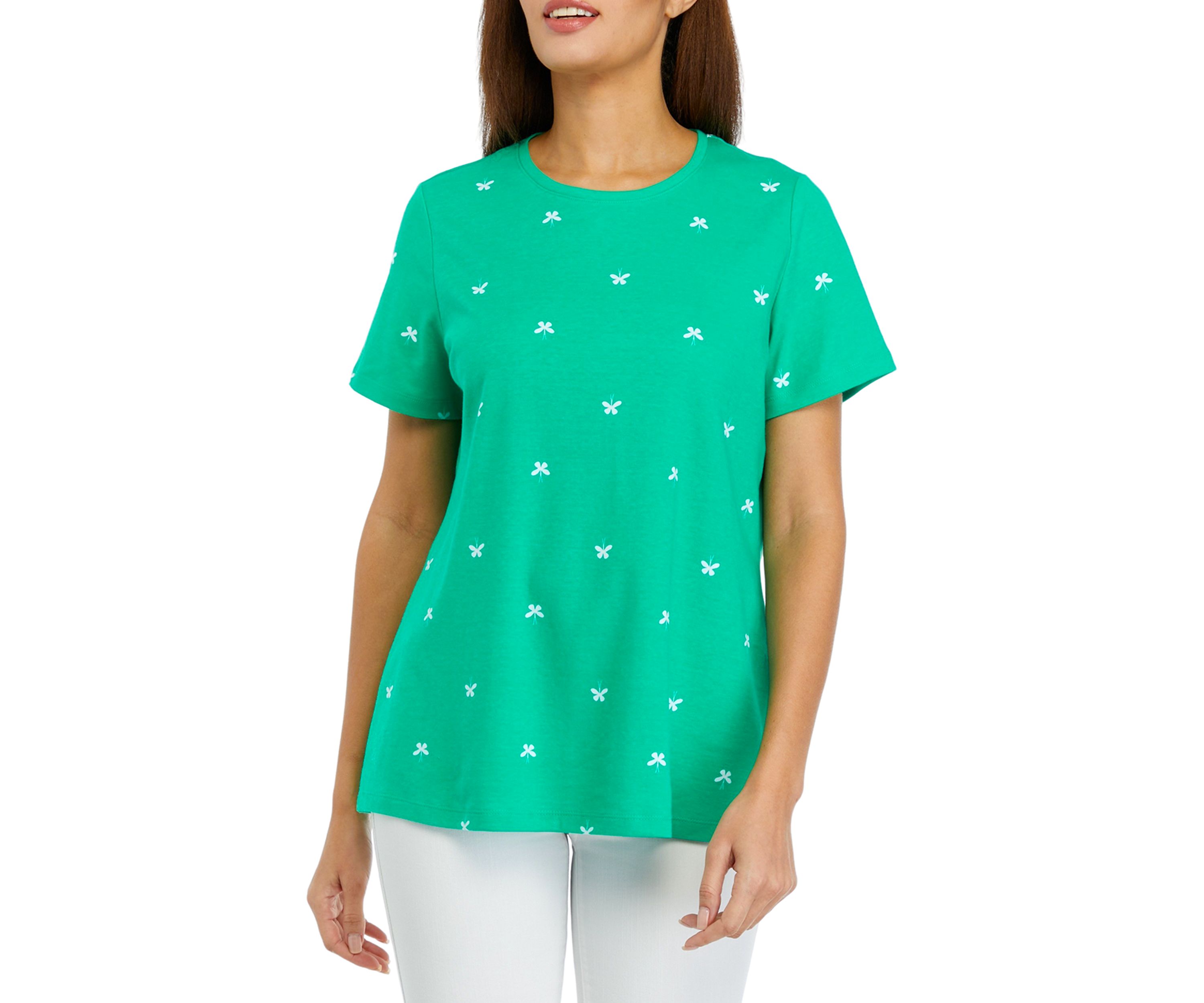 Womens Short Sleeve Printed Shirt 