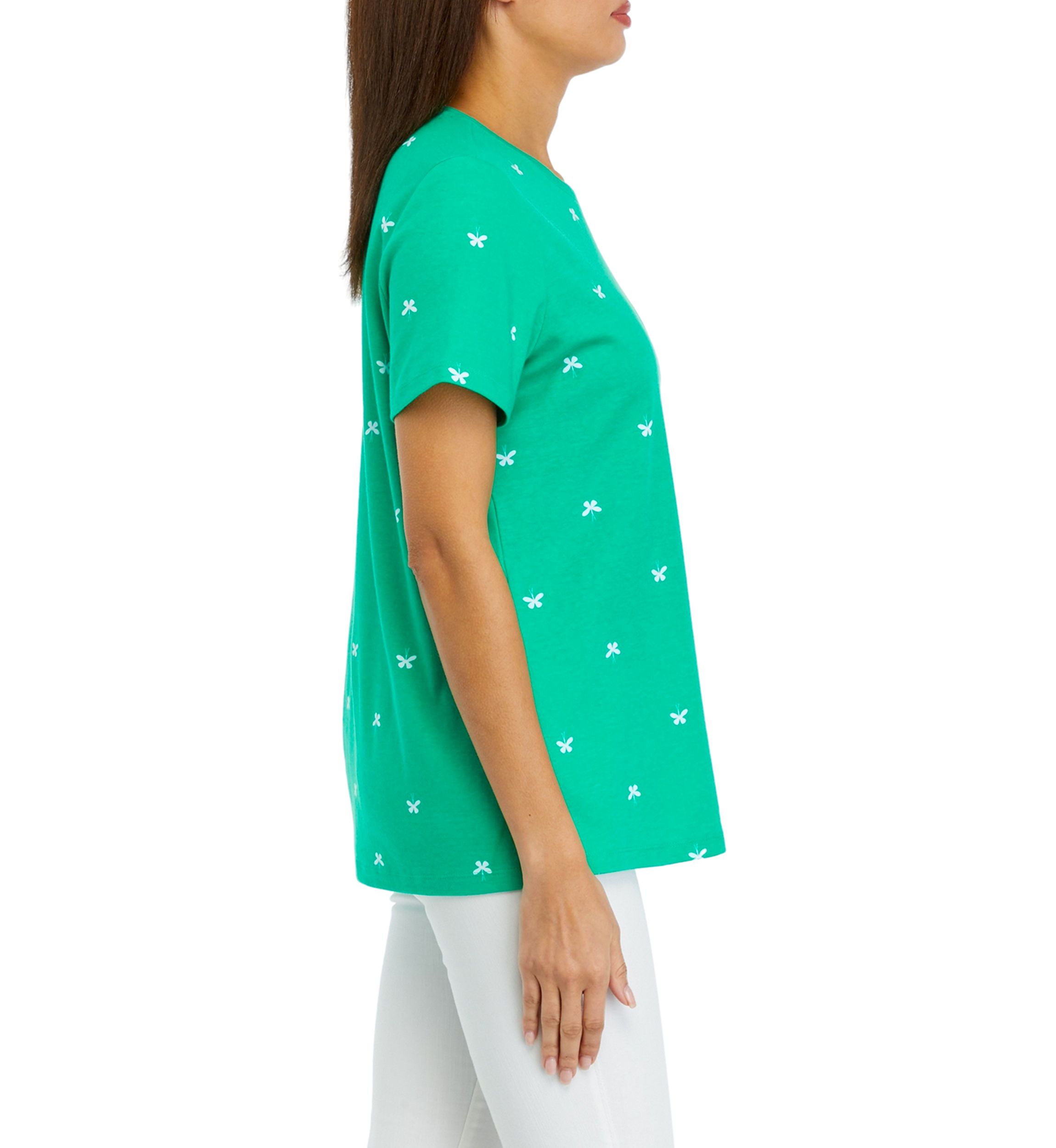 Womens Short Sleeve Printed Shirt 