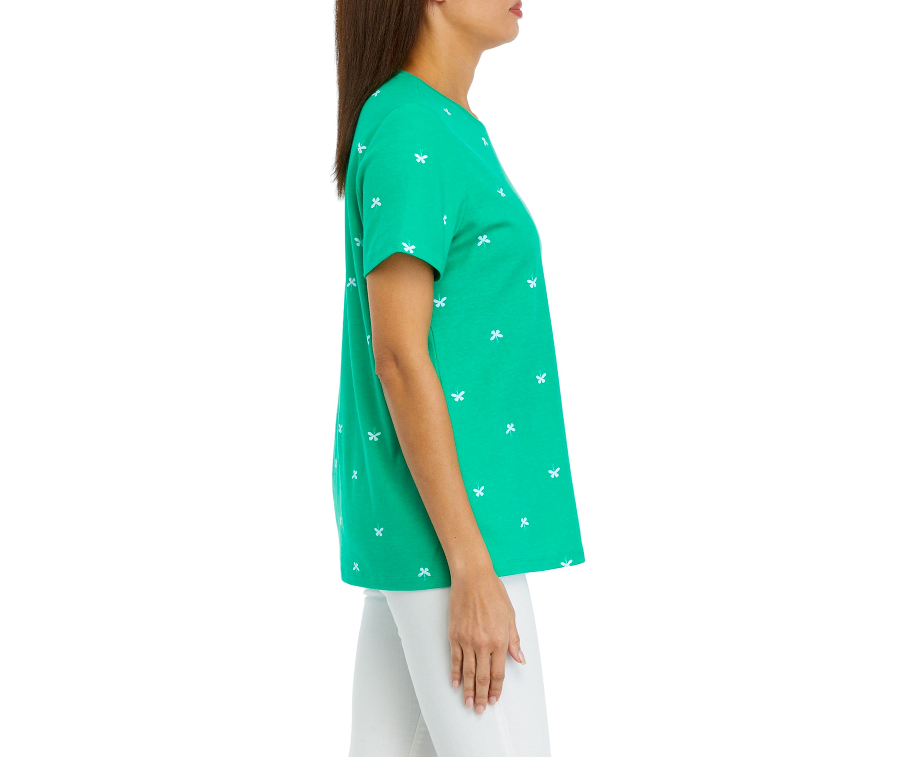 Womens Short Sleeve Printed Shirt 