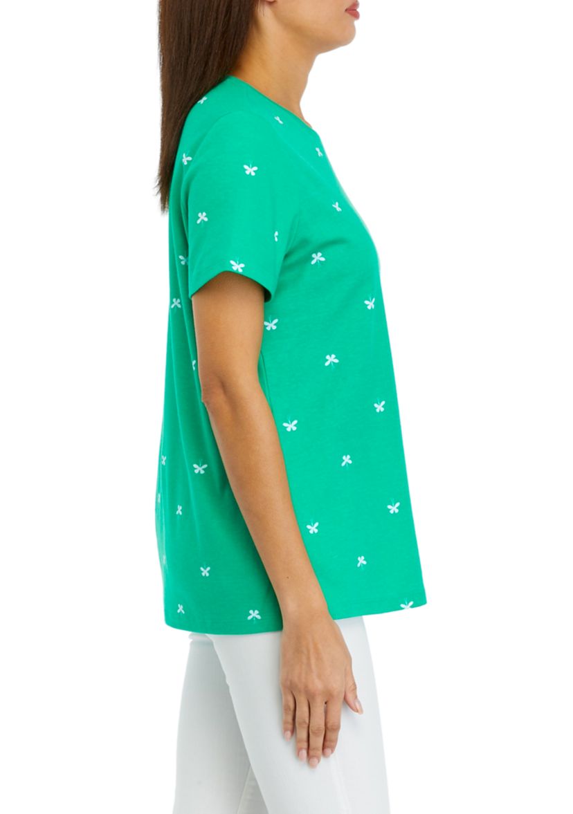 Womens Short Sleeve Printed Shirt 