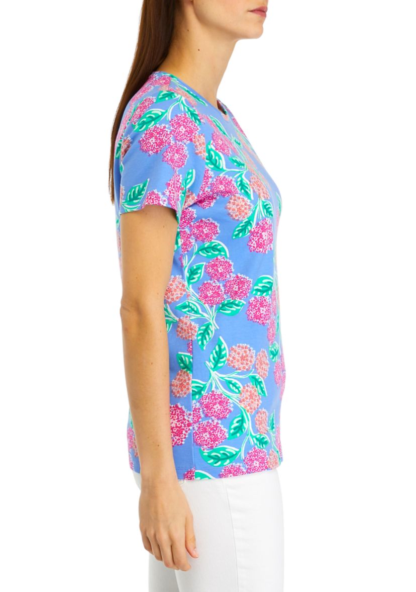 Womens Short Sleeve Printed Shirt 