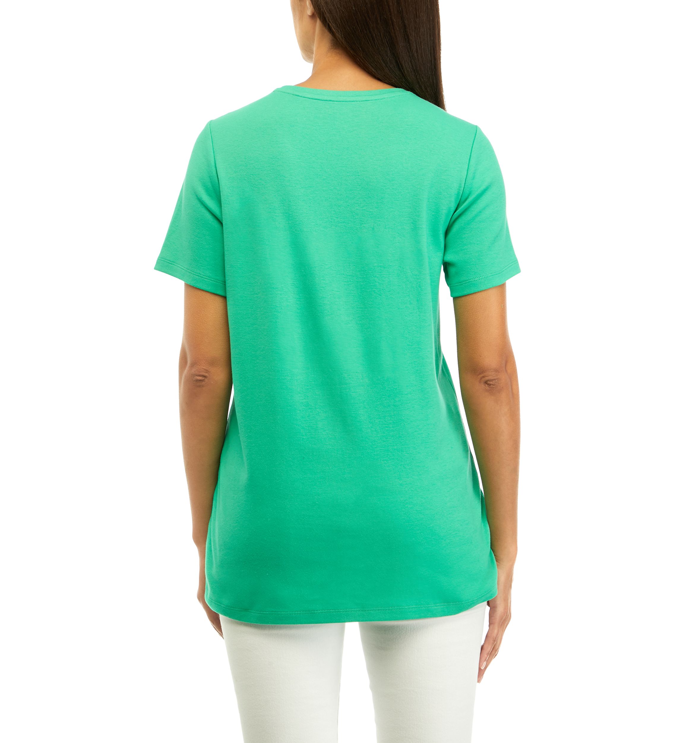 Womens Short Sleeve Crew Neck Graphic T-Shirt