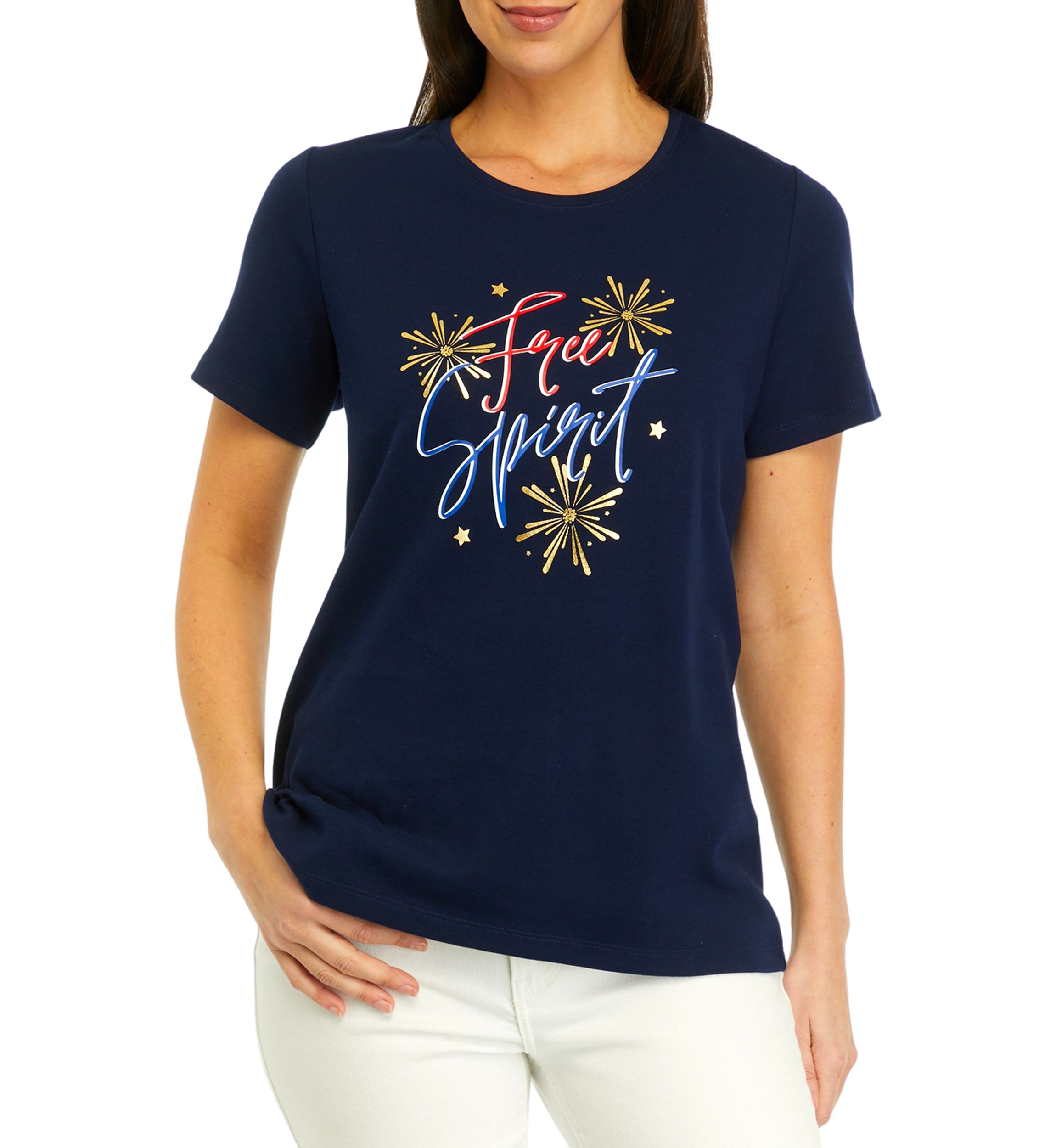 Womens Patriotic Graphic T-Shirt