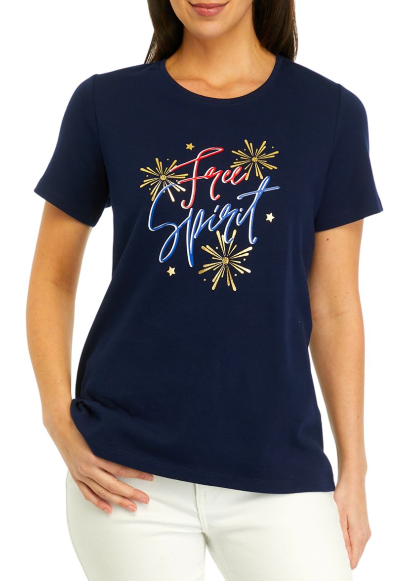 Womens Patriotic Graphic T-Shirt