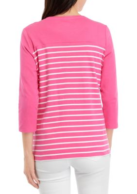 Deals Today Easter Tops for Women Women 3/4 Length Sleeve