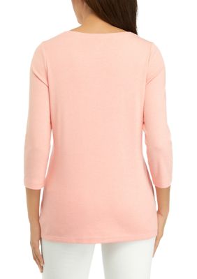 Tommy Hilfiger Essential Split-Neck T-Shirt - Women