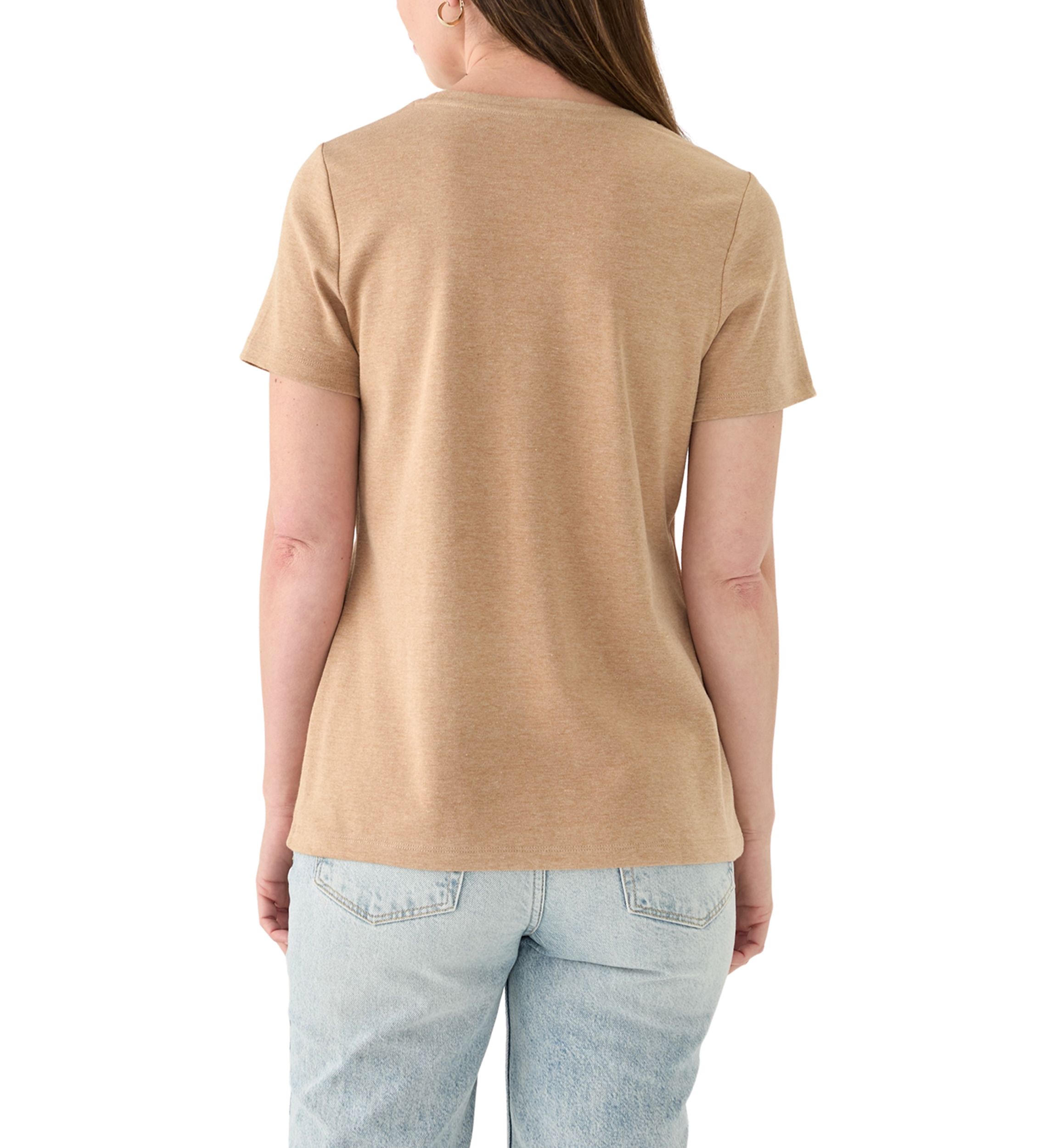 Womens Short Sleeve Crew Neck Heather T-Shirt