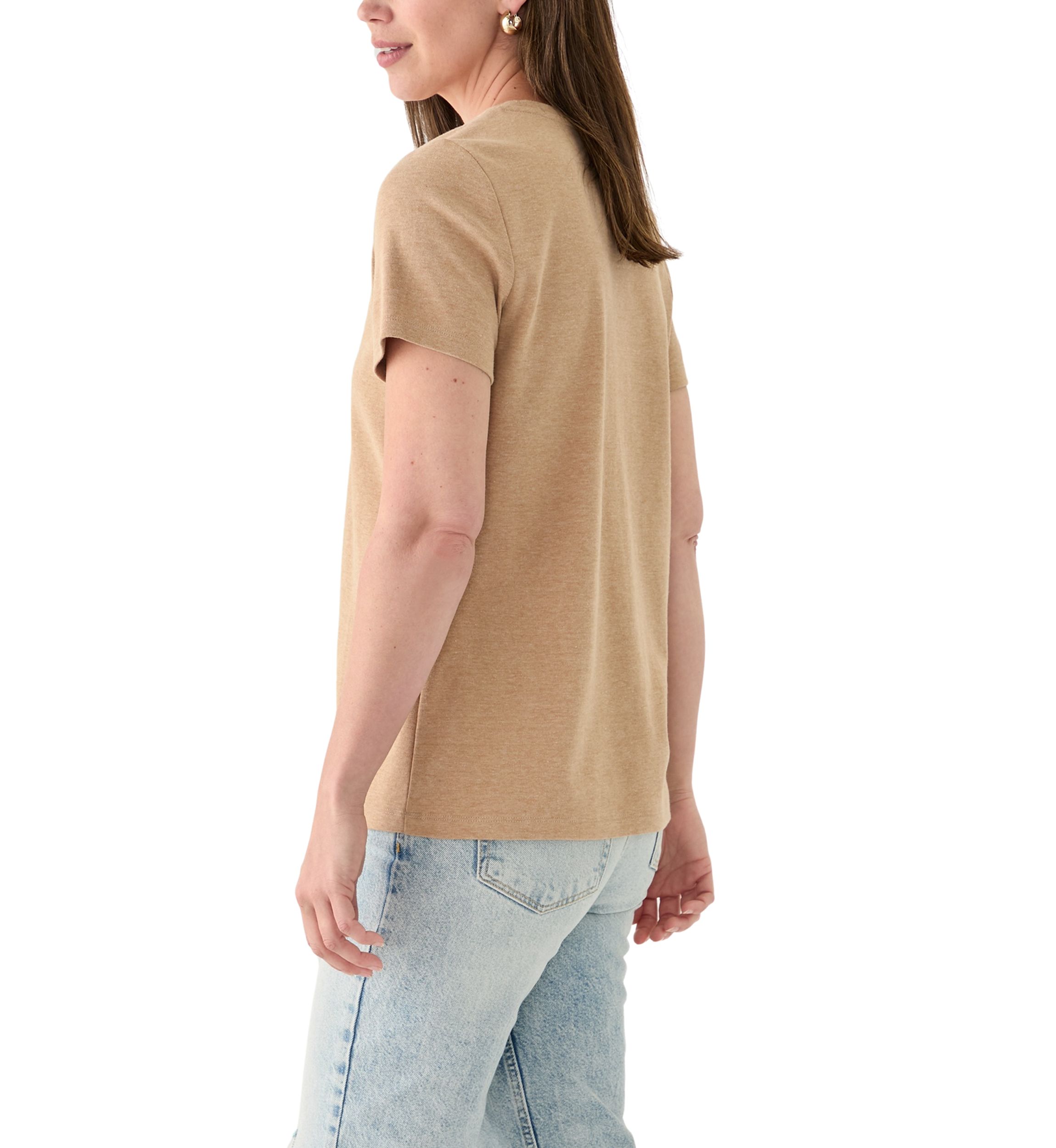 Womens Short Sleeve Crew Neck Heather T-Shirt