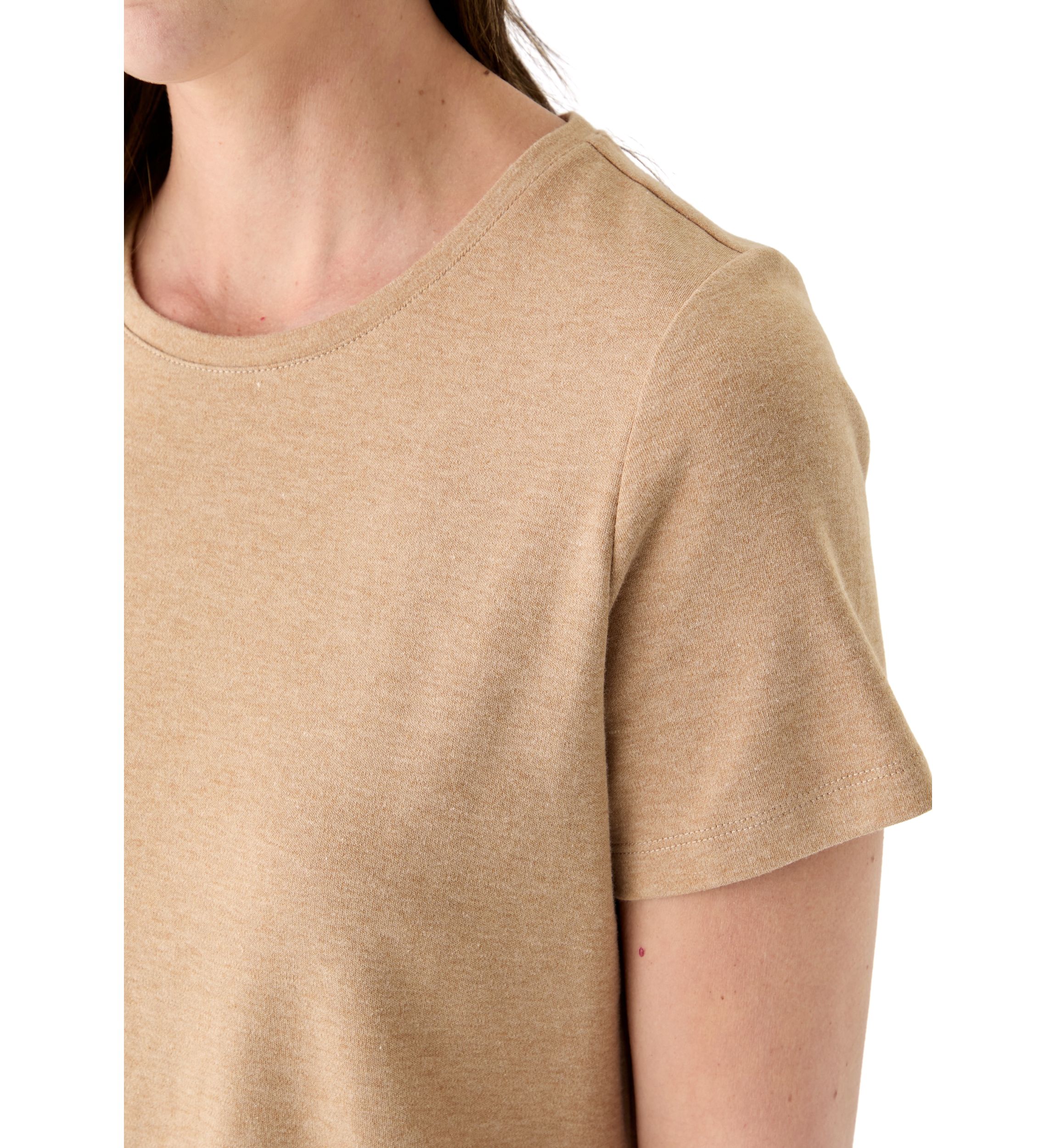 Womens Short Sleeve Crew Neck Heather T-Shirt