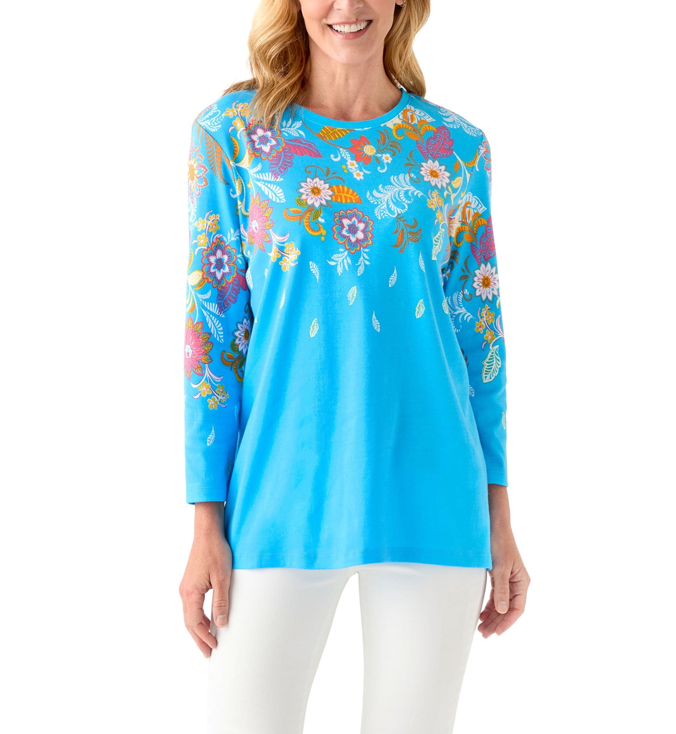 Womens Placement Printed Top