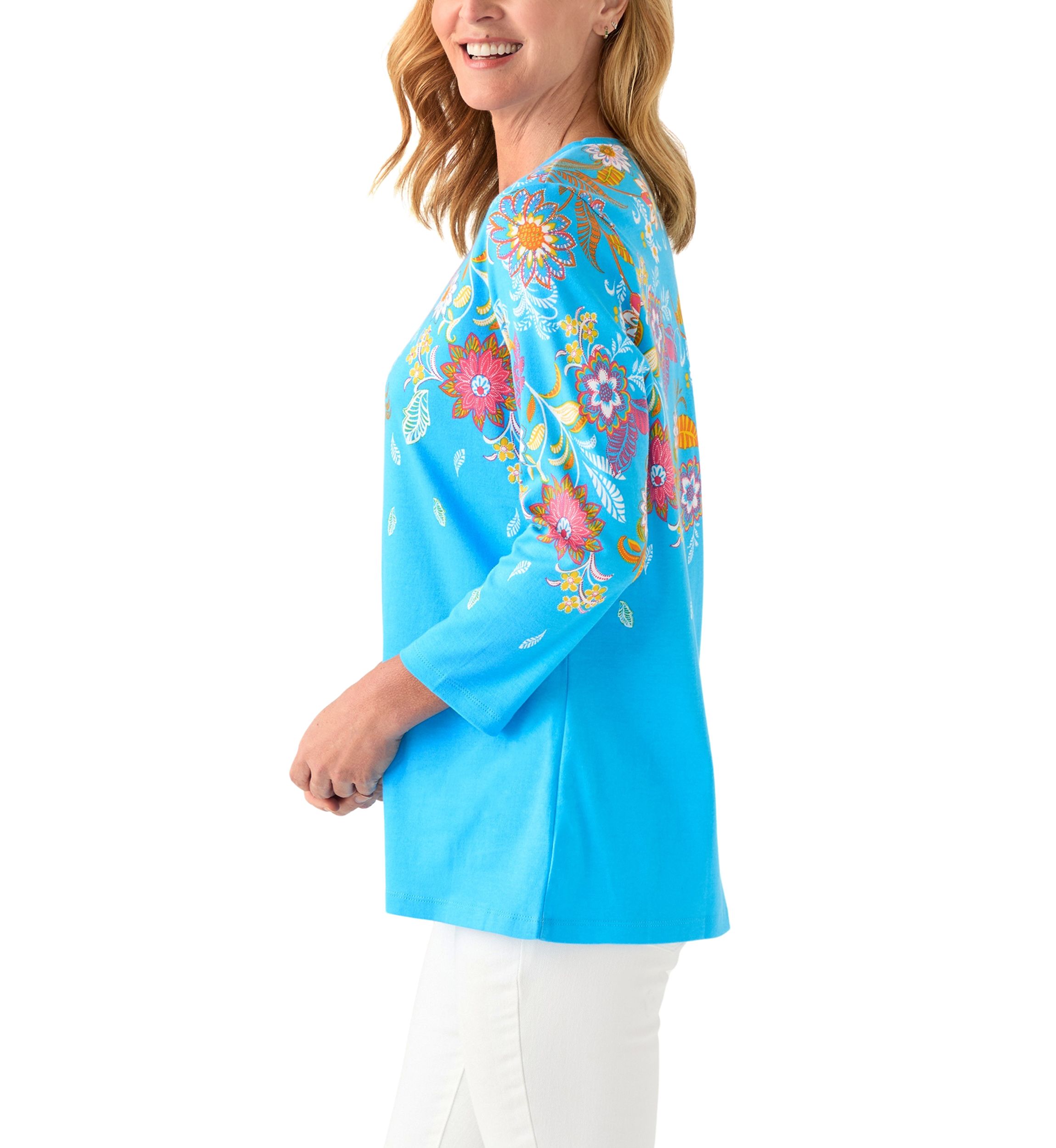 Womens Placement Printed Top