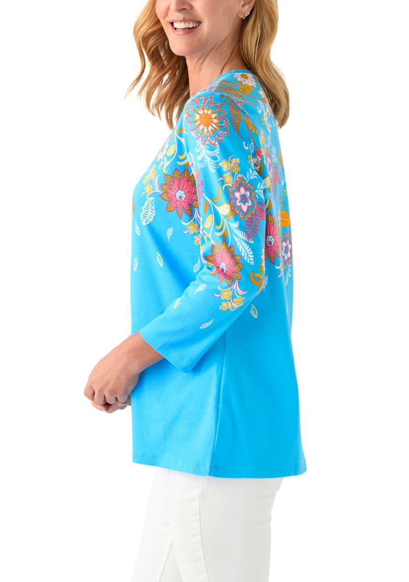 Womens Placement Printed Top