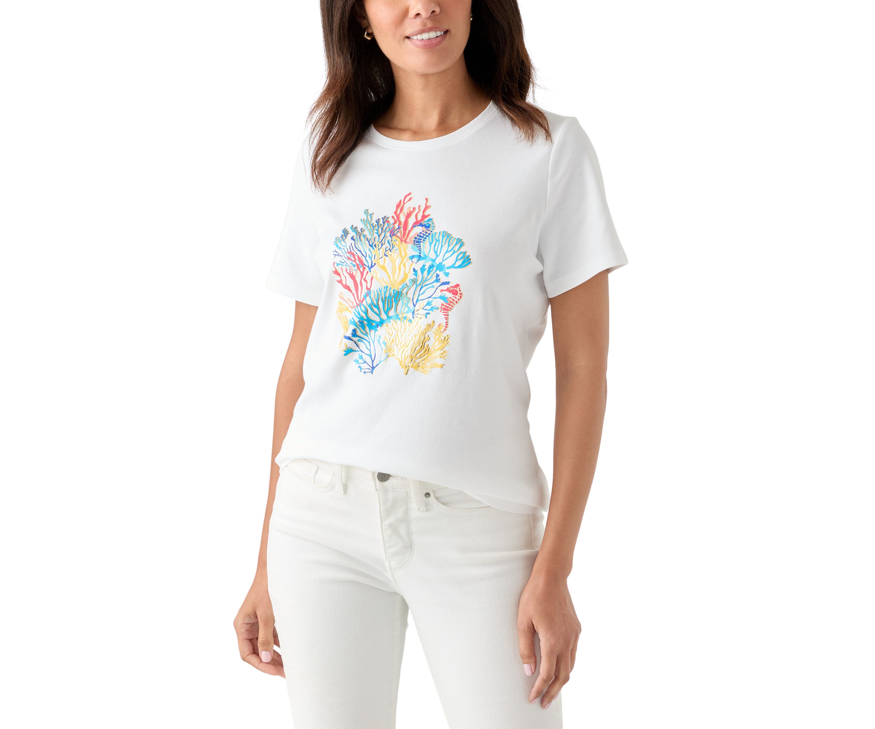 Womens Graphic Crew Neck T-Shirt