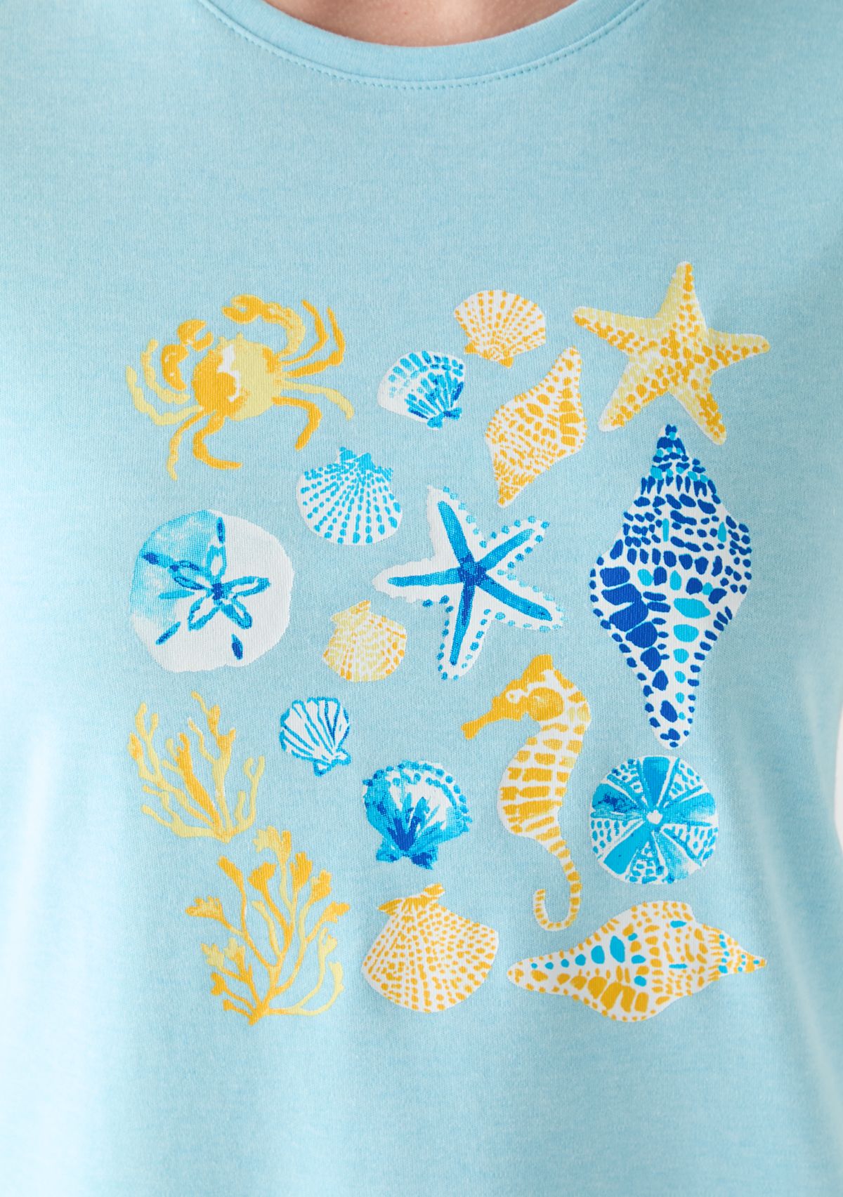 Womens Short Sleeve Crew Neck Graphic T-Shirt