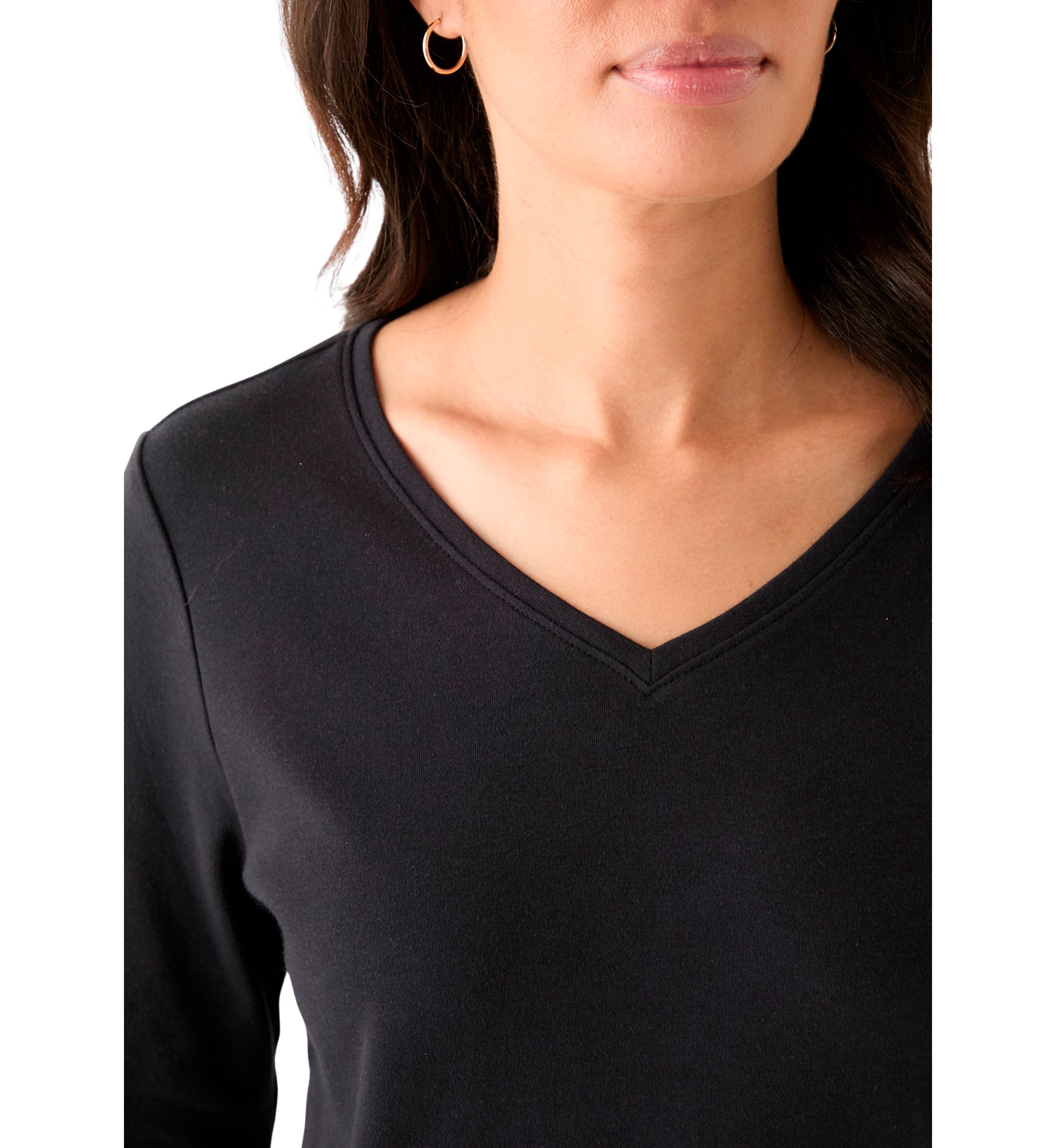 Womens 3/4 Sleeve V-Neck T-Shirt