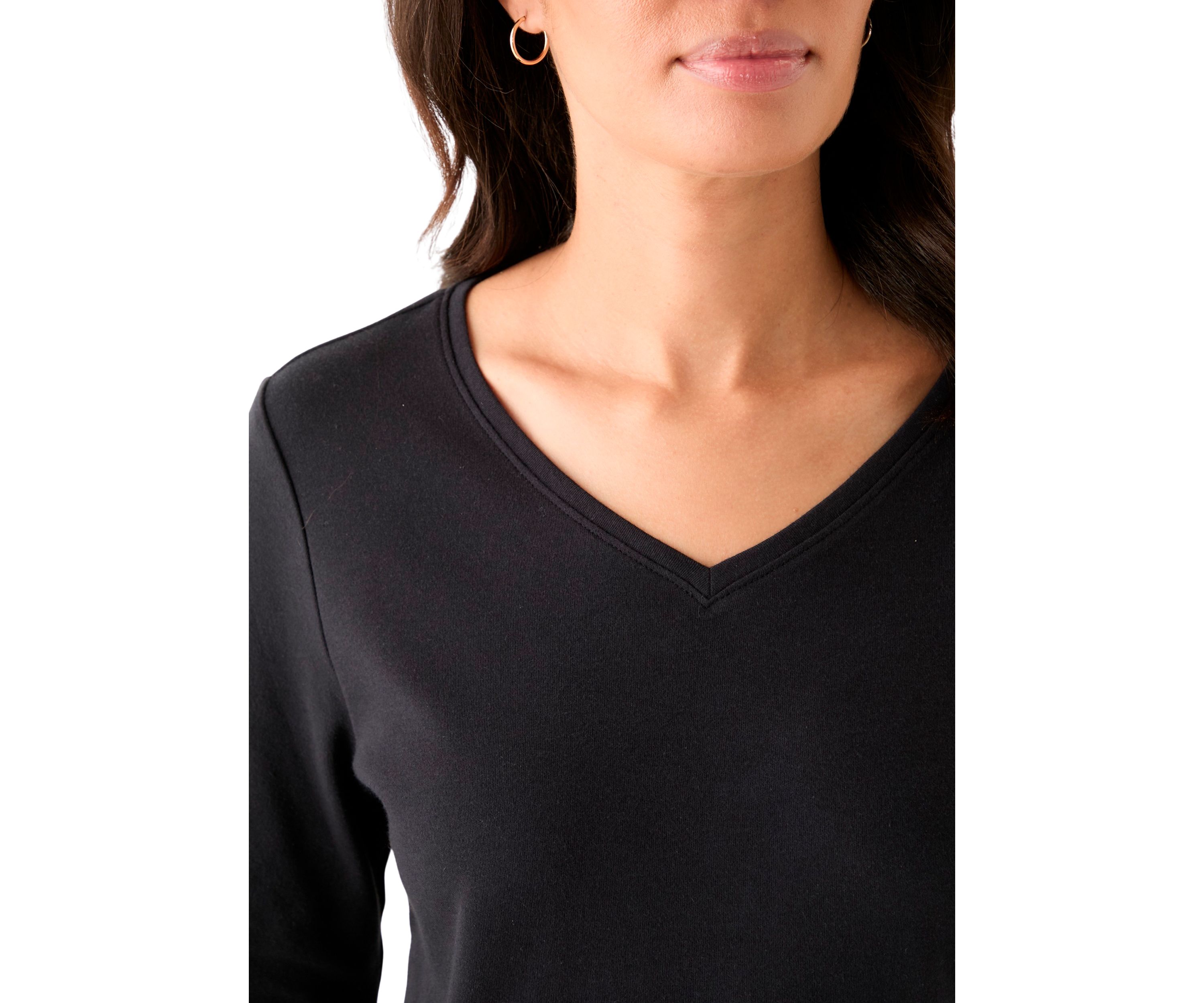 Womens 3/4 Sleeve V-Neck T-Shirt
