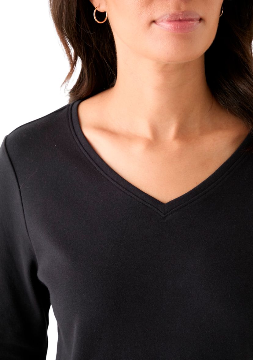 Womens 3/4 Sleeve V-Neck T-Shirt