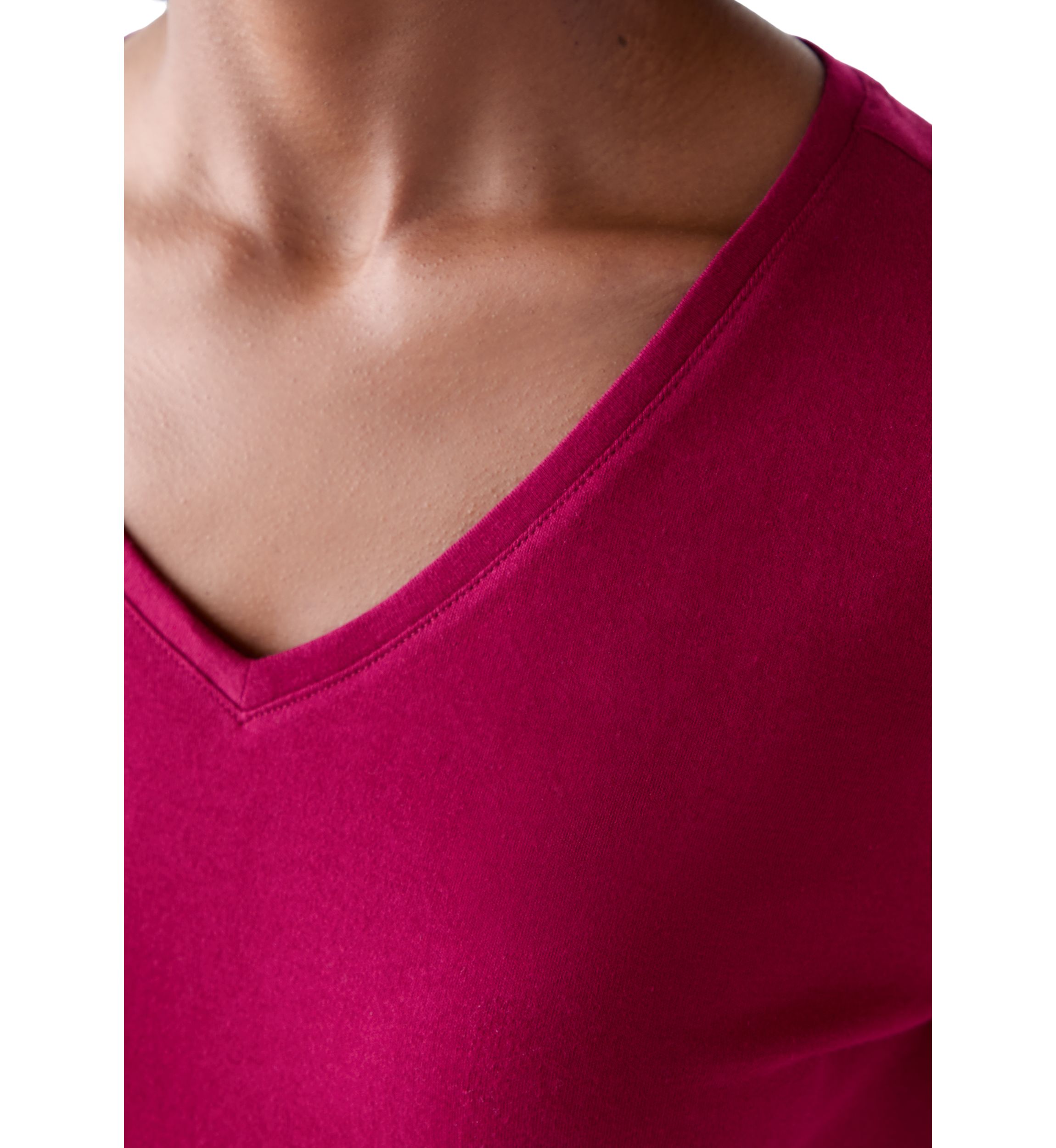 Womens Three-Quarter V-Neck T-Shirt