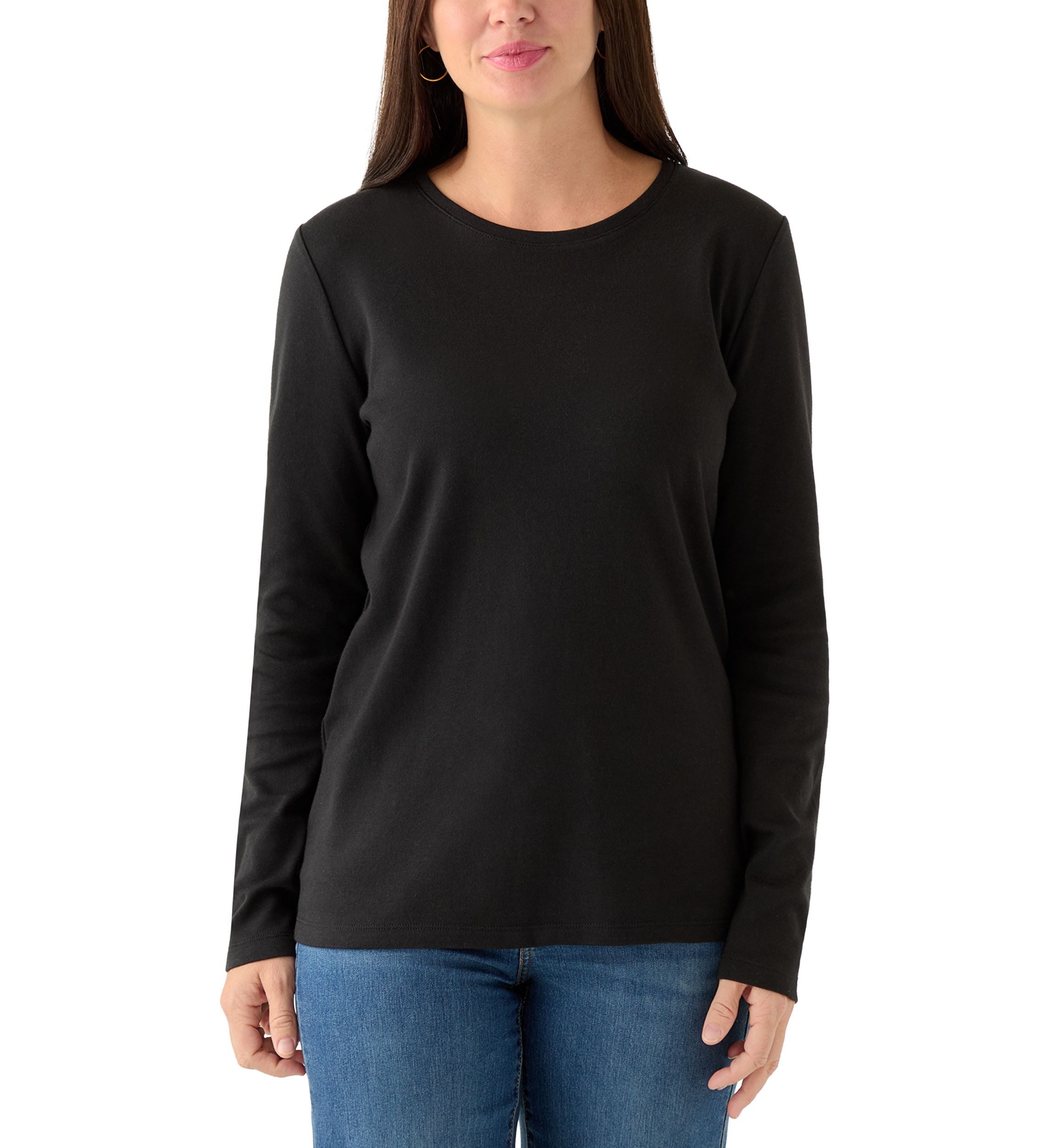 Womens Long Sleeve Crew Neck T-Shirt