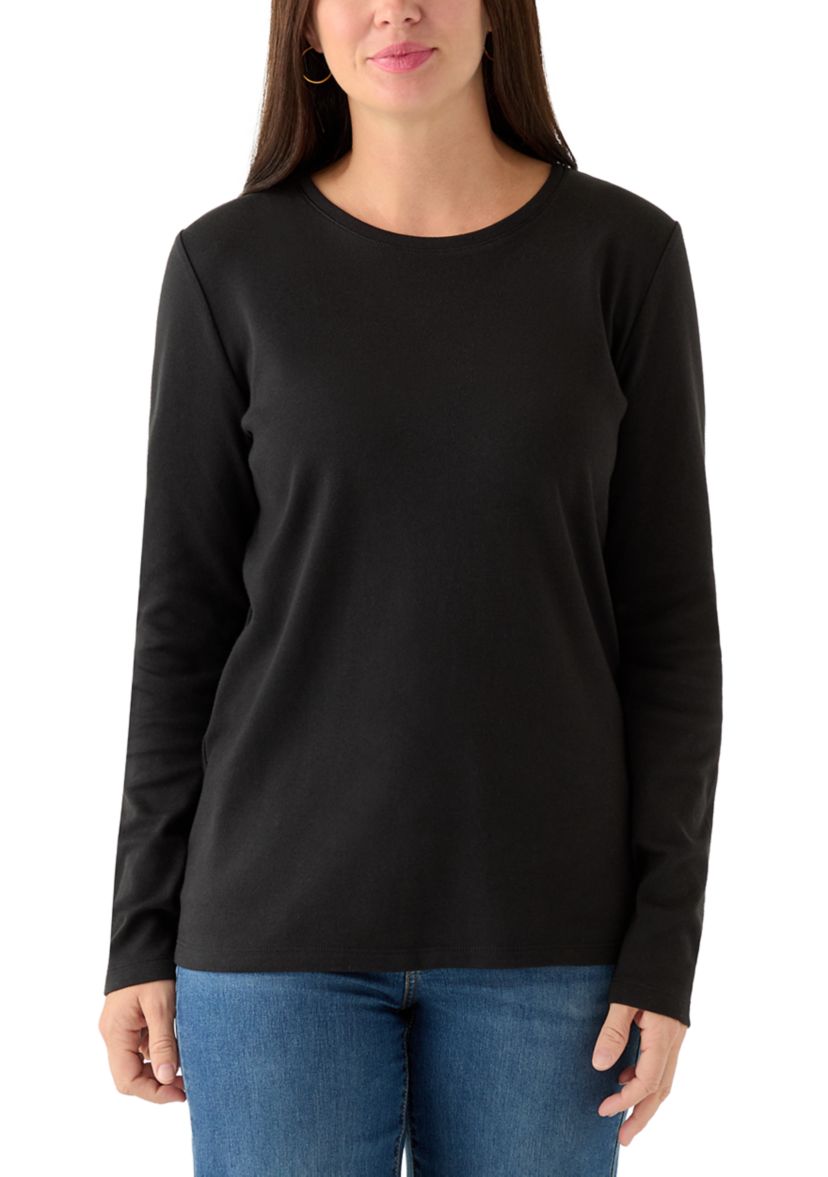 Womens Long Sleeve Crew Neck T-Shirt