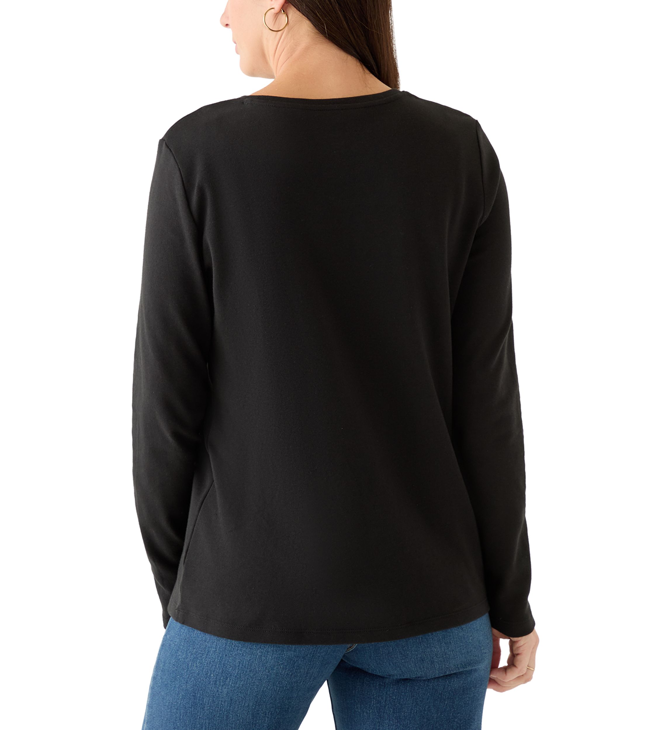 Womens Long Sleeve Crew Neck T-Shirt