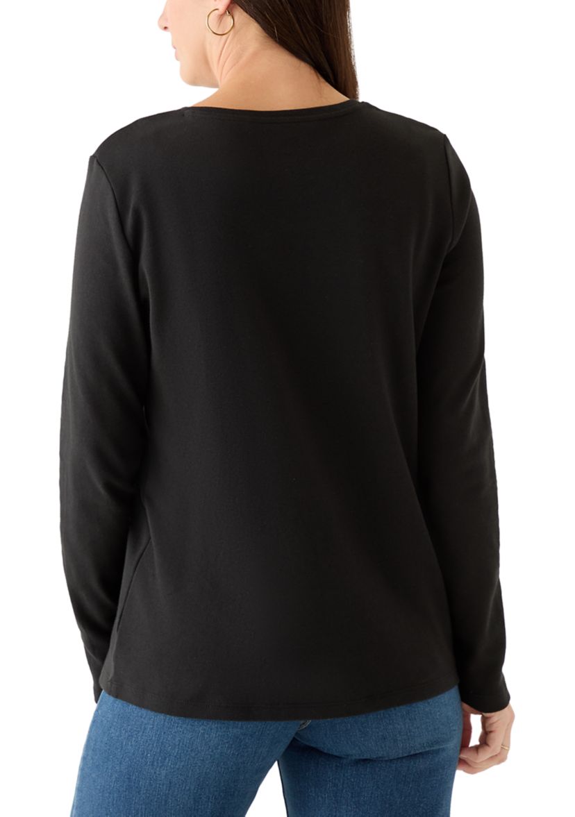 Womens Long Sleeve Crew Neck T-Shirt