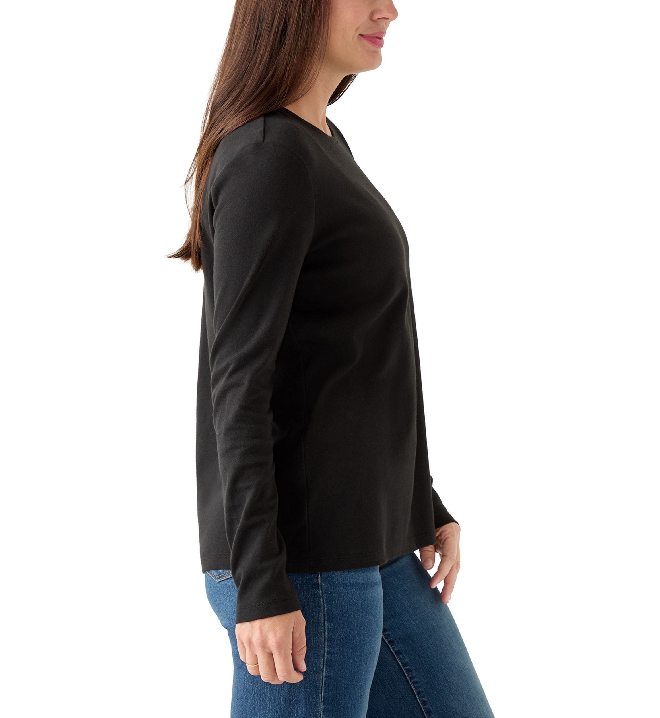 Womens Long Sleeve Crew Neck T-Shirt