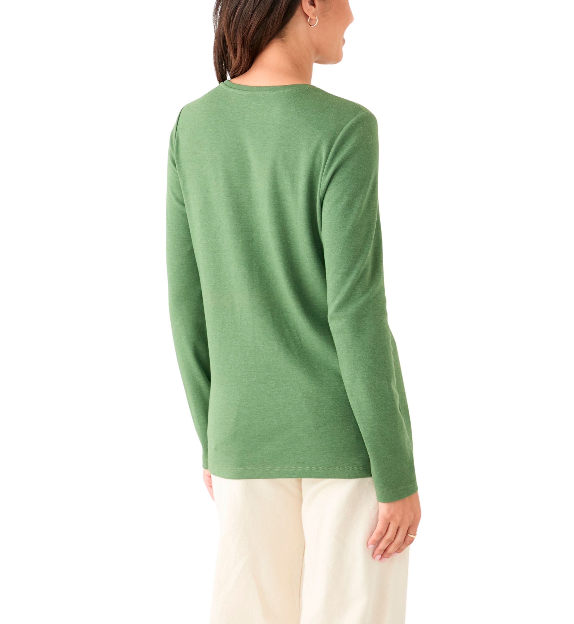 Womens Long Sleeve Crew Neck Fashion T-Shirt