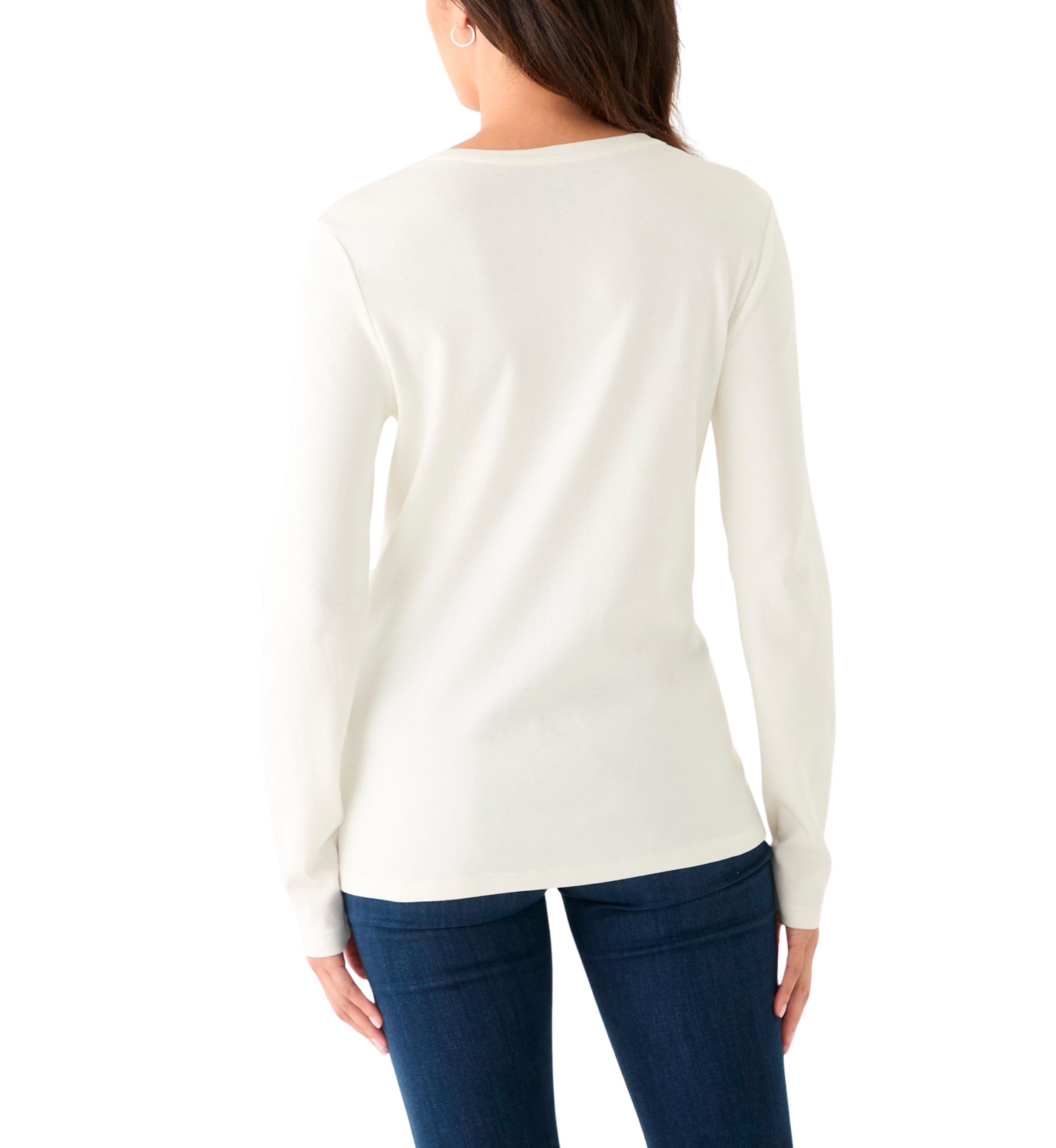 Womens Long Sleeve Crew Neck Graphic T-Shirt