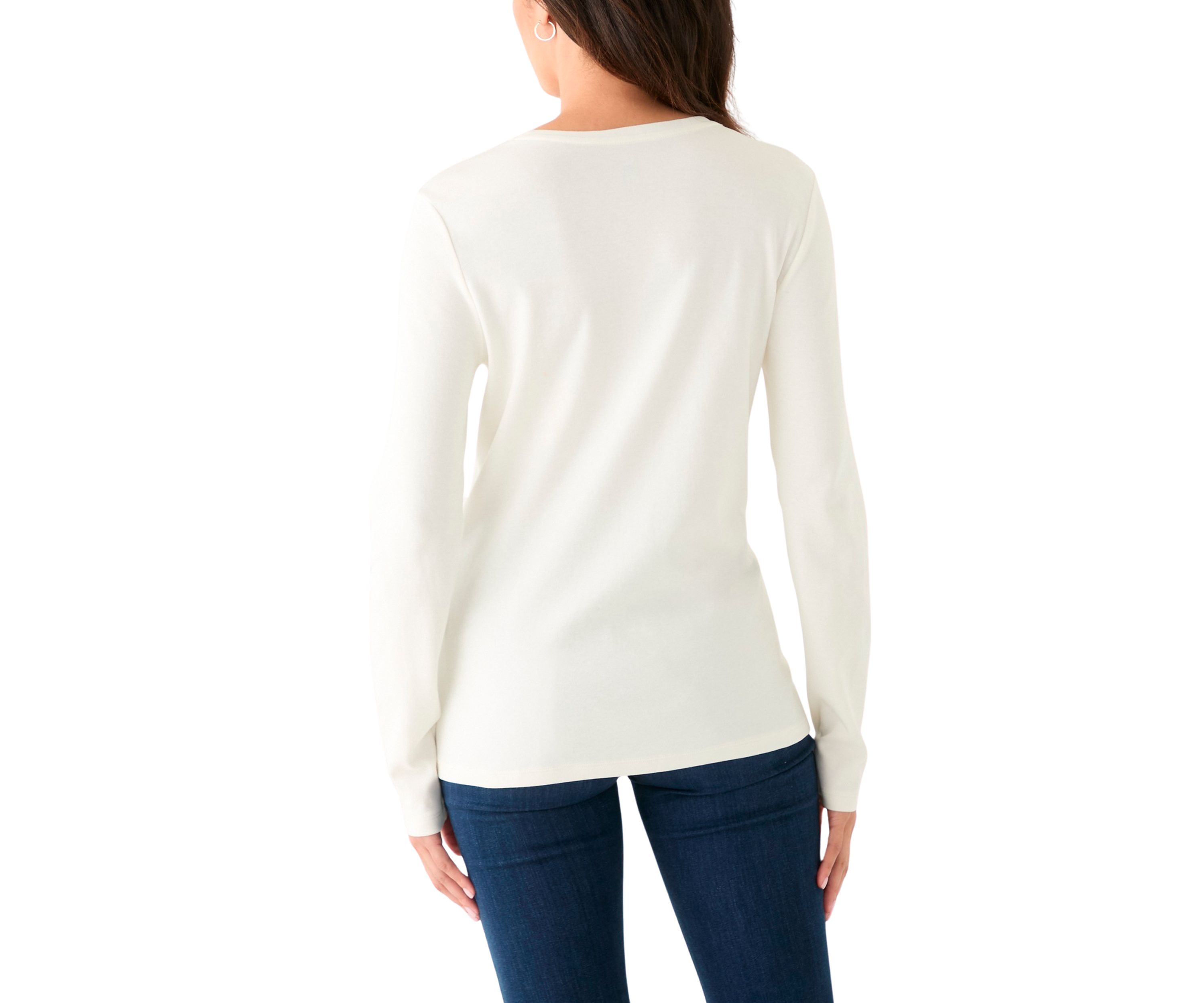 Womens Long Sleeve Crew Neck Graphic T-Shirt