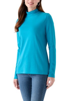 Kim Rogers® Women's Long Sleeve Mock Neck T-Shirt | Belk