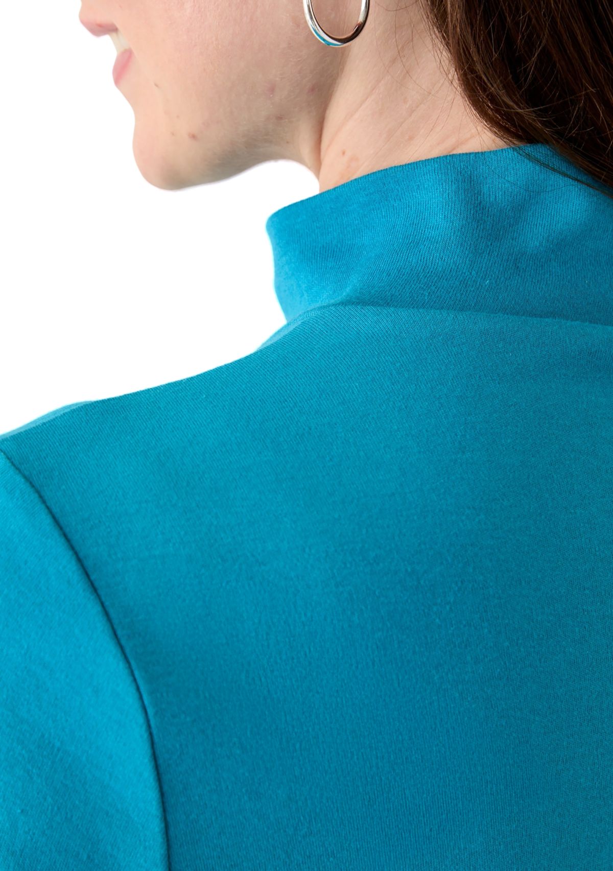 Womens Long Sleeve Mock Neck T-Shirt