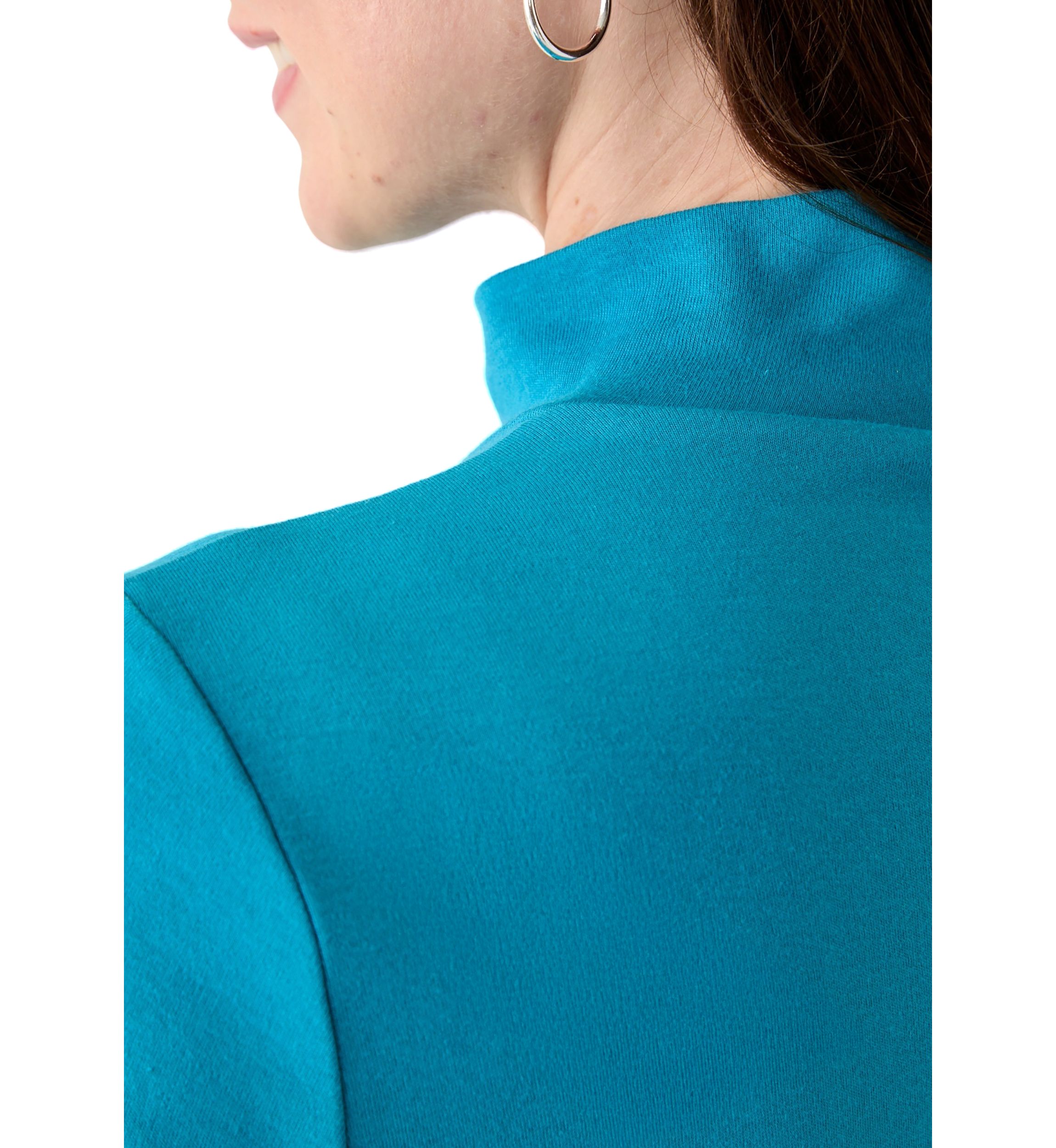 Womens Long Sleeve Mock Neck T-Shirt