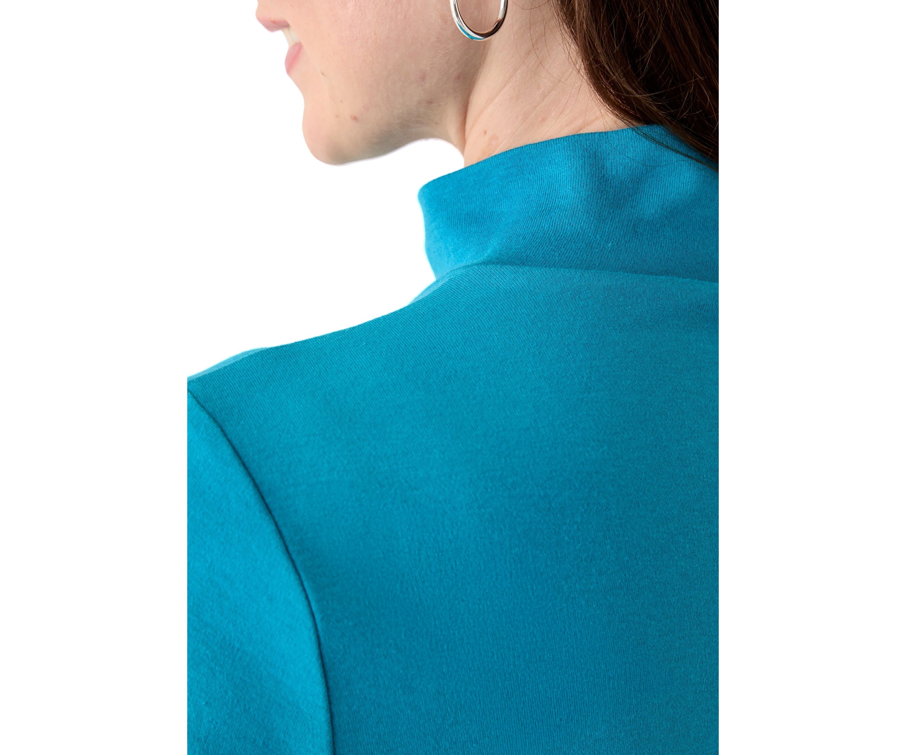 Womens Long Sleeve Mock Neck T-Shirt