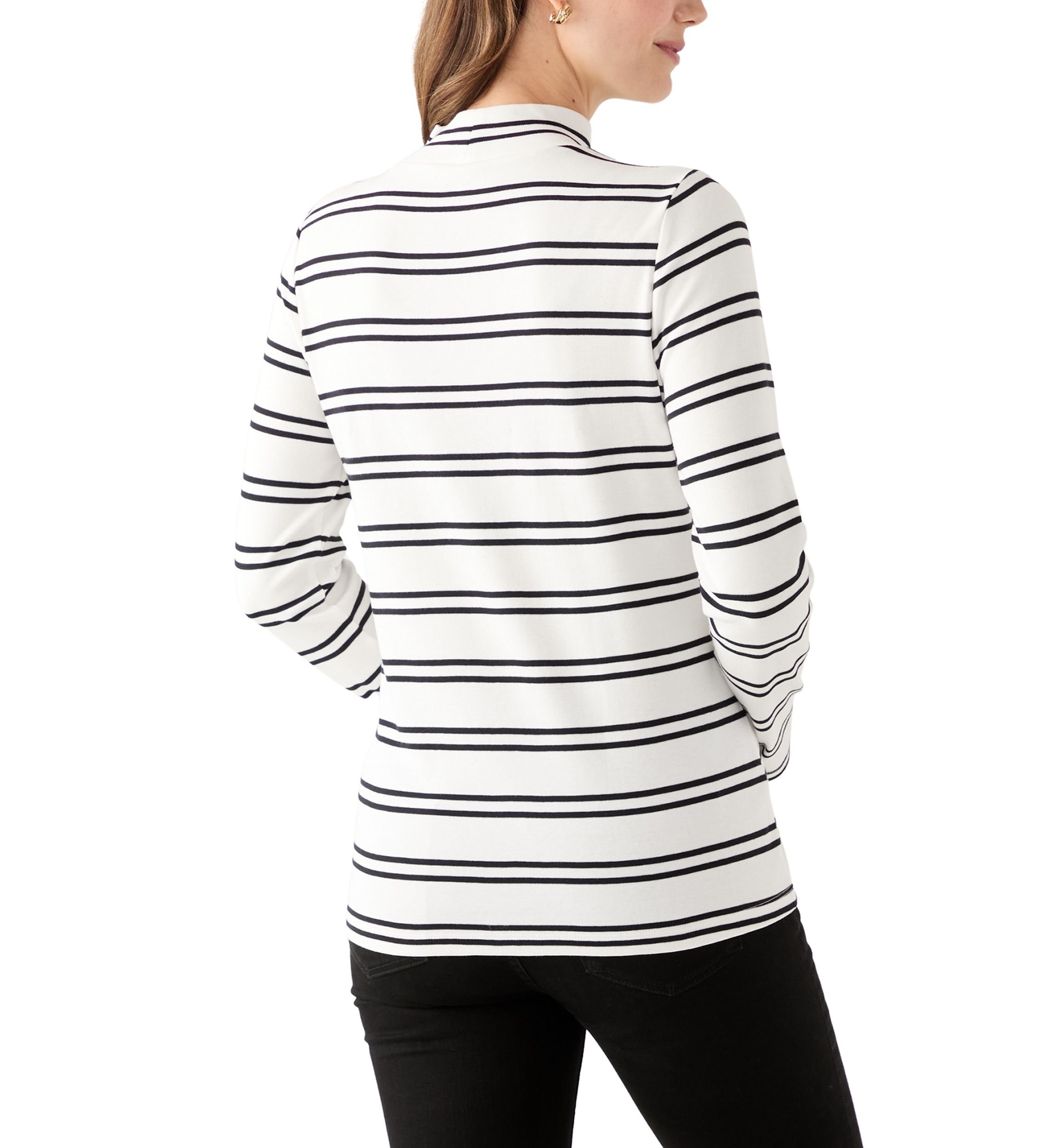 Womens Long Sleeve Mock Neck Shirt