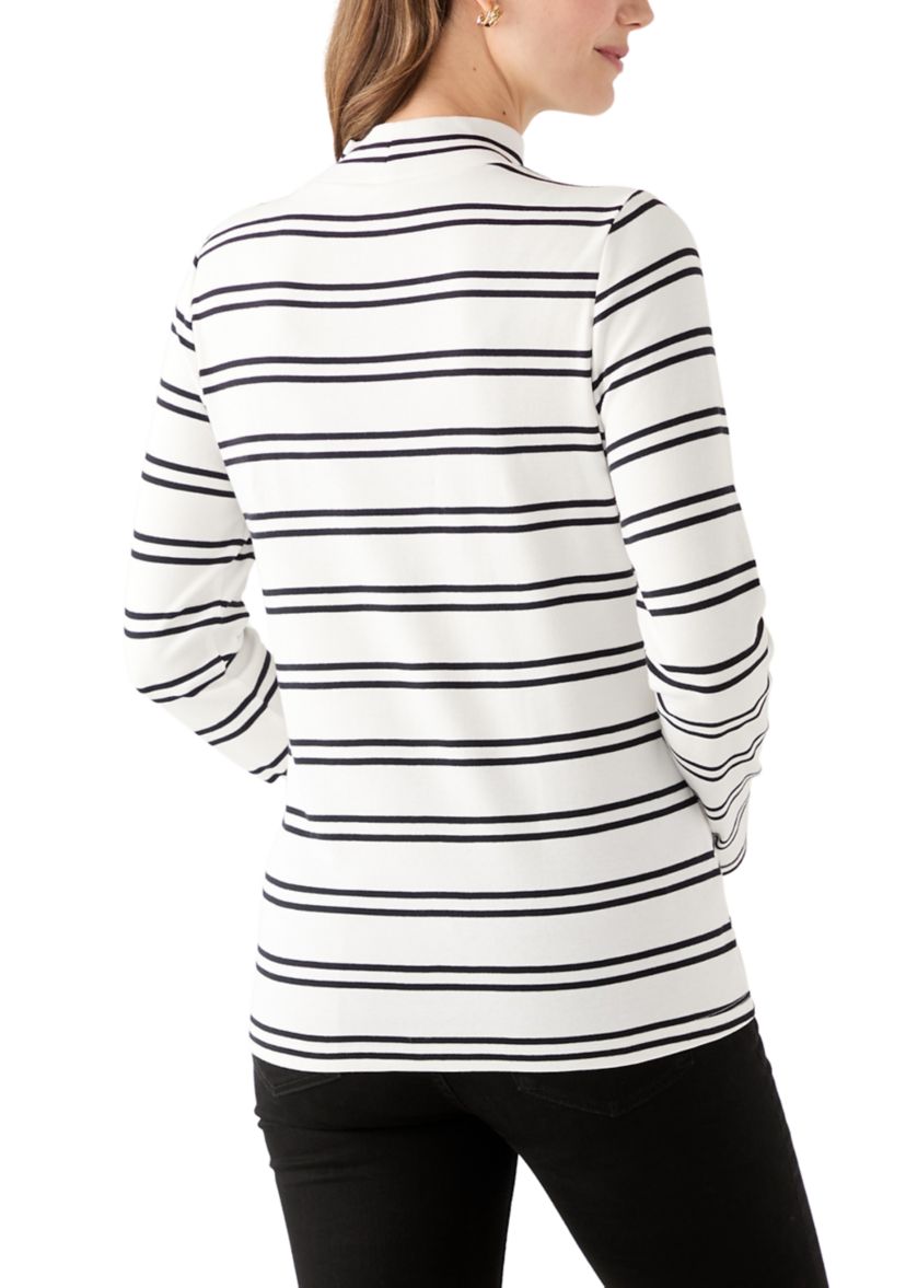 Womens Long Sleeve Mock Neck Shirt