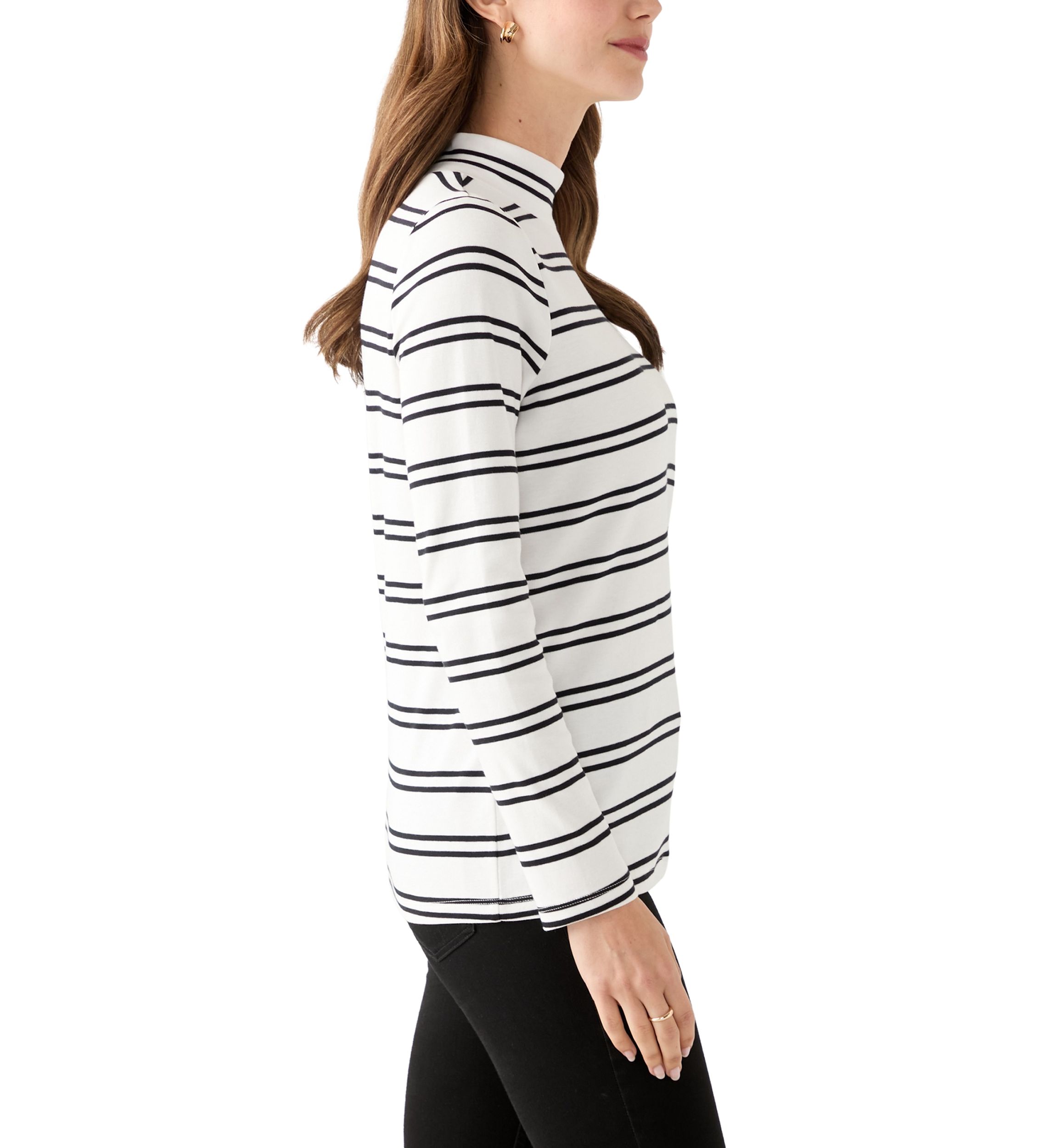 Womens Long Sleeve Mock Neck Shirt
