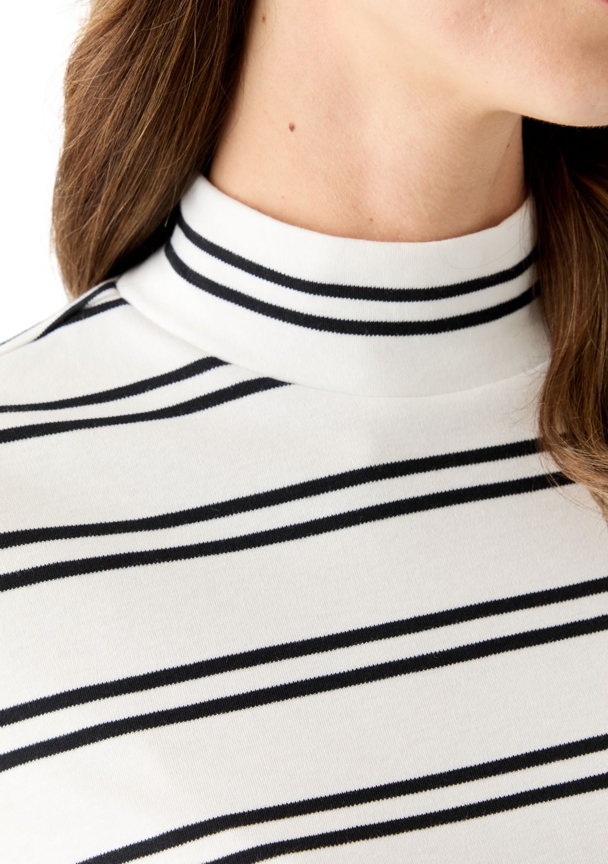 Womens Long Sleeve Mock Neck Shirt